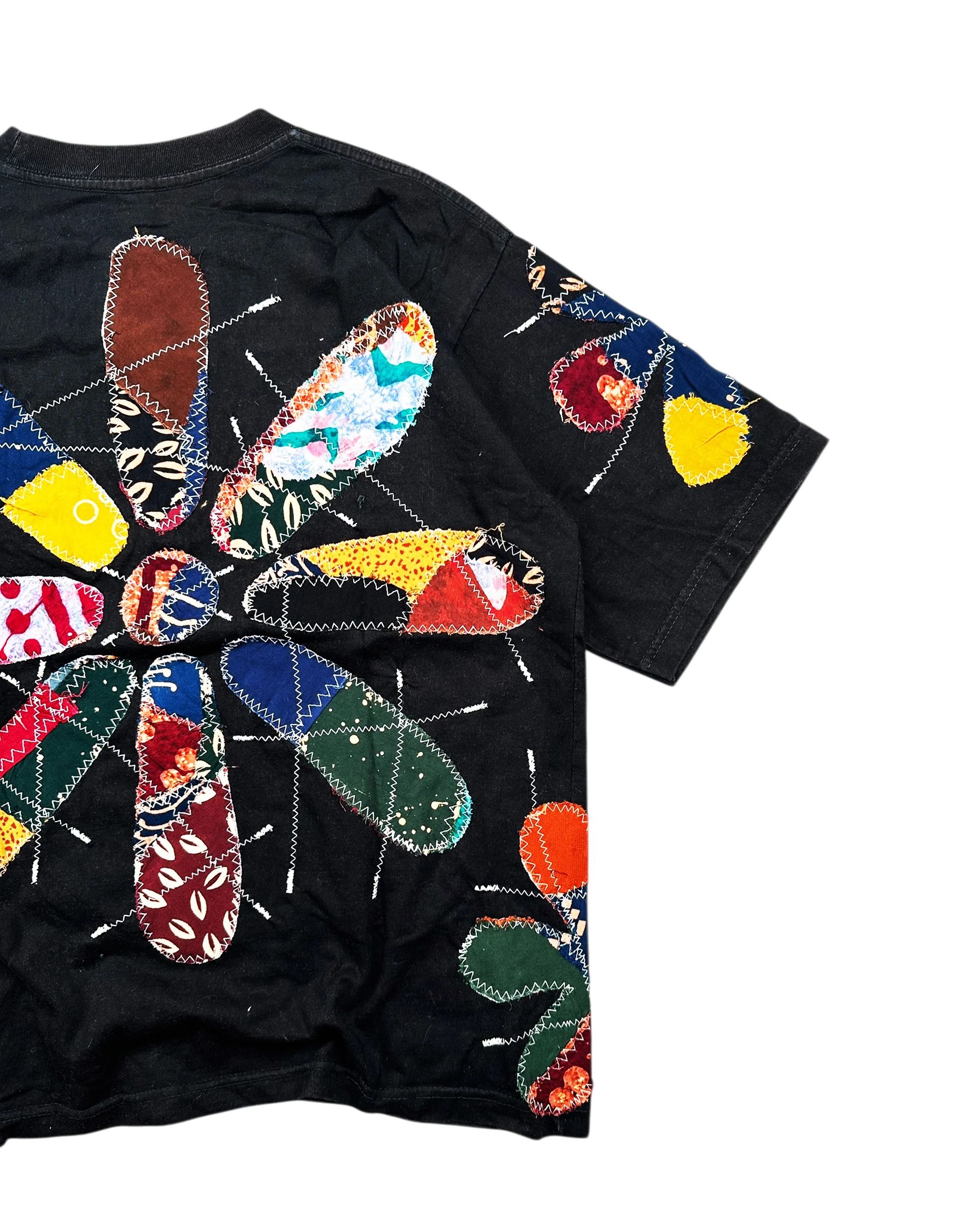 Japanese Brand Re-worked 1 of 1 Peace Bloom Batik Patchworks T-shirt Size M Size US M / EU 48-50 / 2 - 9 Thumbnail