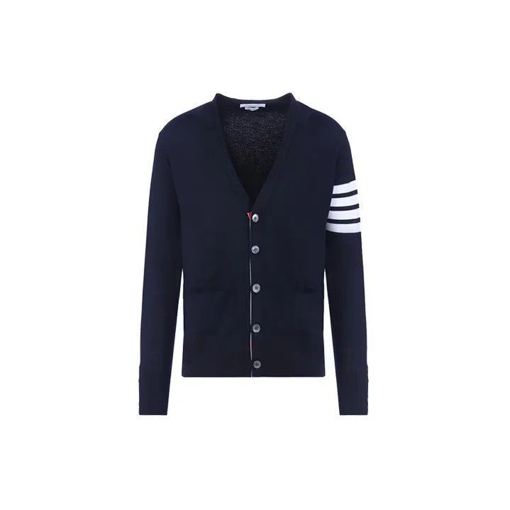Thom Browne Thom Browne Classic V-Neck Cardigan in Blue -2507 Size US M / EU 48-50 / 2 - 8 Thumbnail