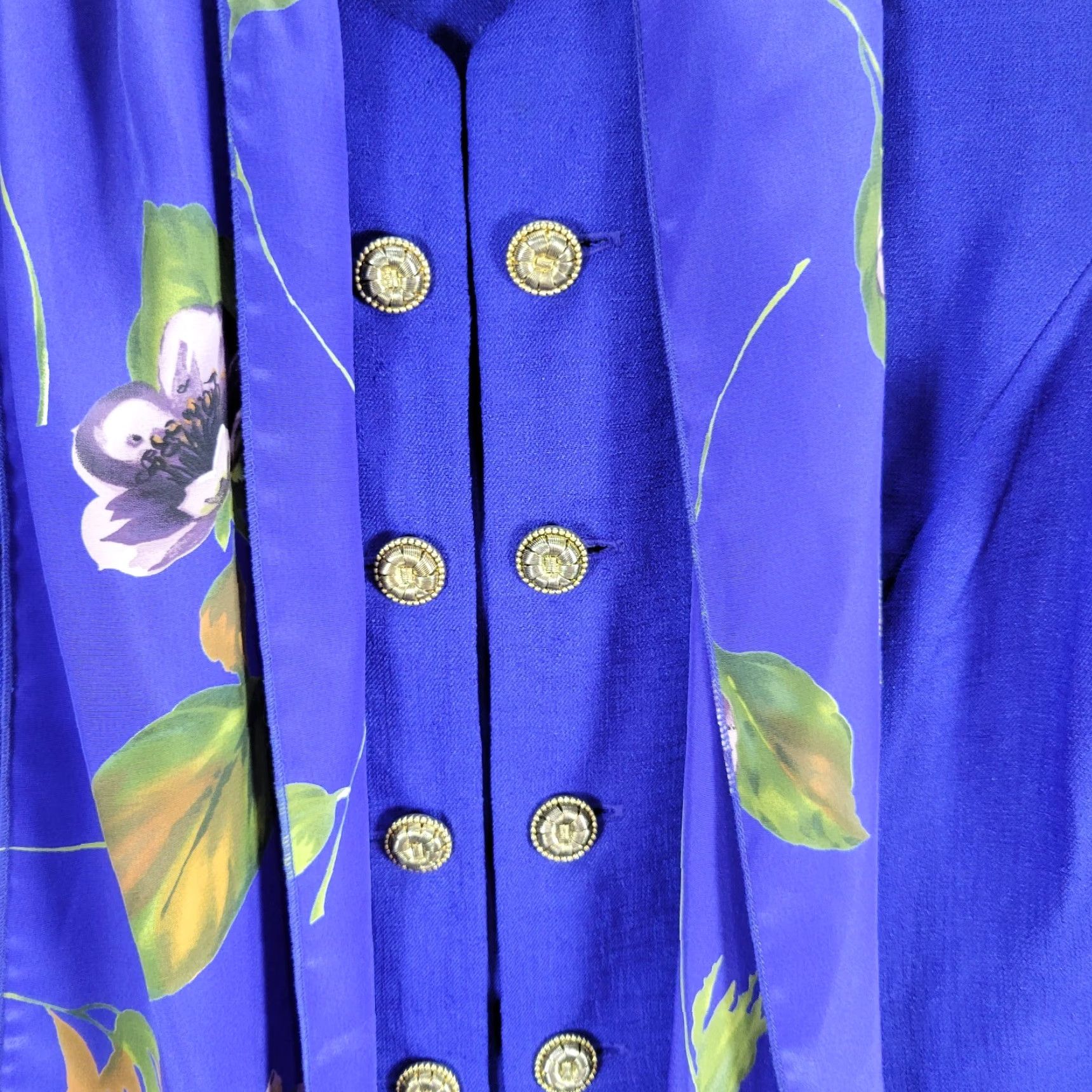 Vintage Vtg Leslie Fay Shirt Blue Purple Shoulder Pads Secretary Sz 12, Business, Polyester, Look: Secretary/Geek, Size 12, Women? Mens? Size XL / US 12-14 / IT 48-50 - 5 Thumbnail