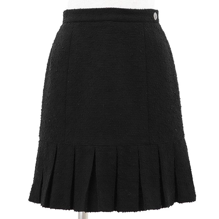 Chanel Chanel Chanel Tweed Pleated Skirt Textile Skirts P09679 DUTY FREE for USA Size ONE SIZE - 1 Thumbnail