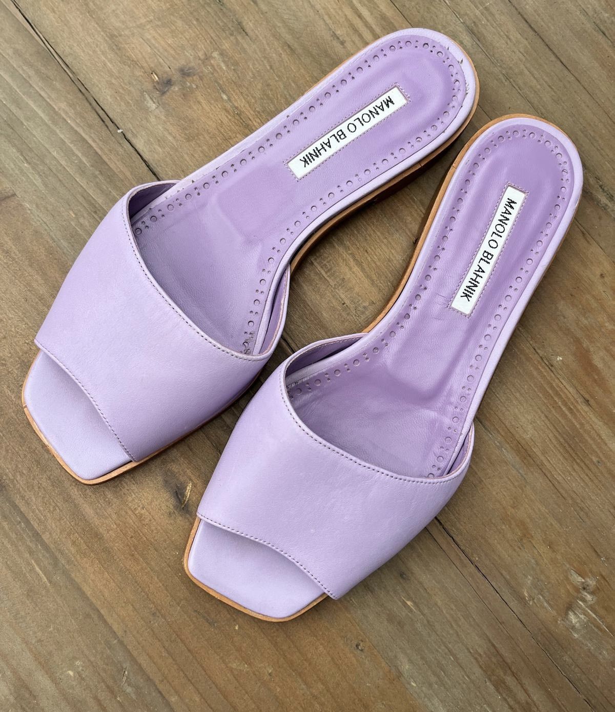 Manolo Blahnik Manolo Blahnik Leather mules Size US 9 / IT 39 - 5 Thumbnail