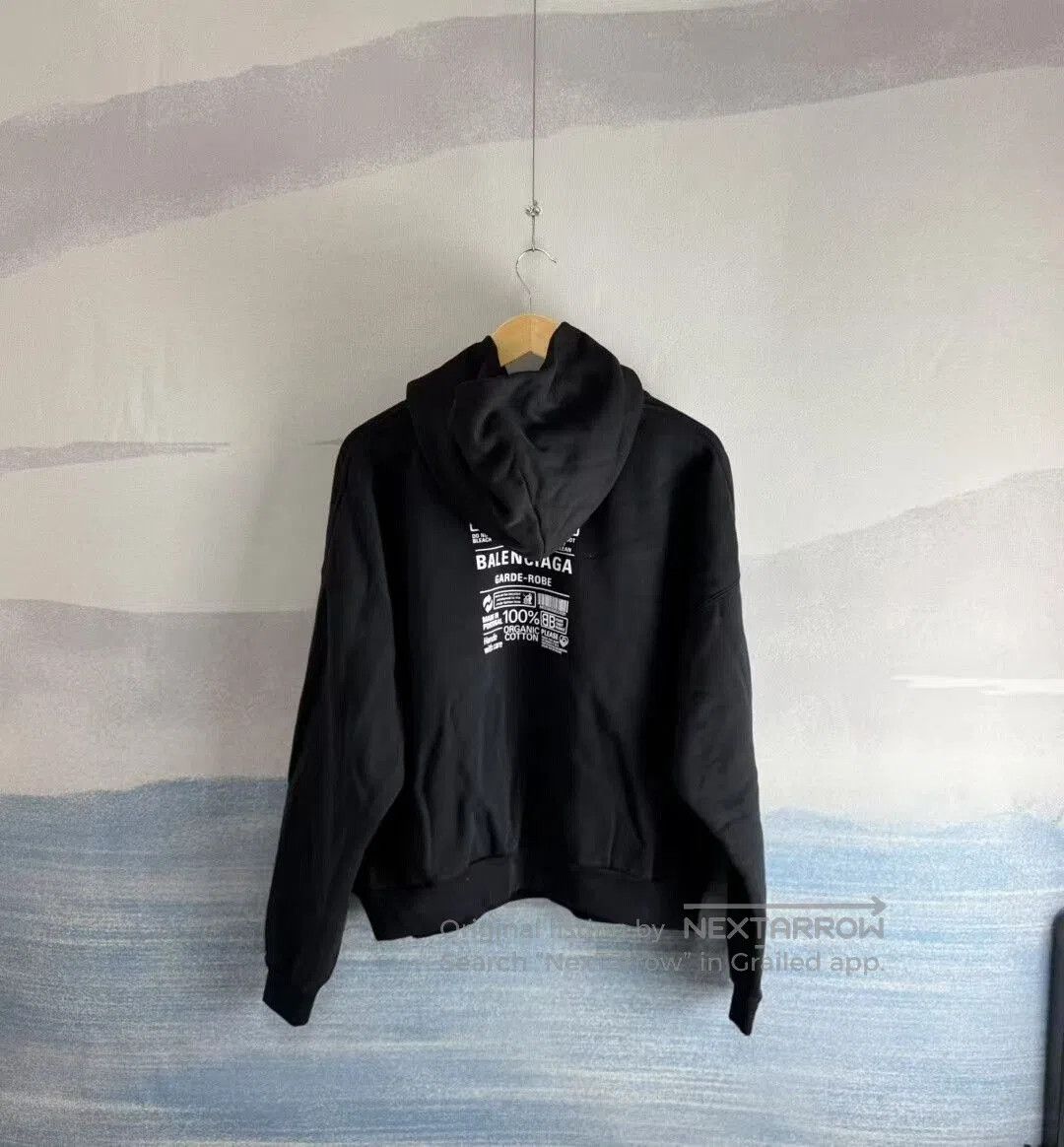 Balenciaga Balenciaga Black Eco Letter Hoodie XS. Size US XS / EU 42 / 0 - 3 Thumbnail