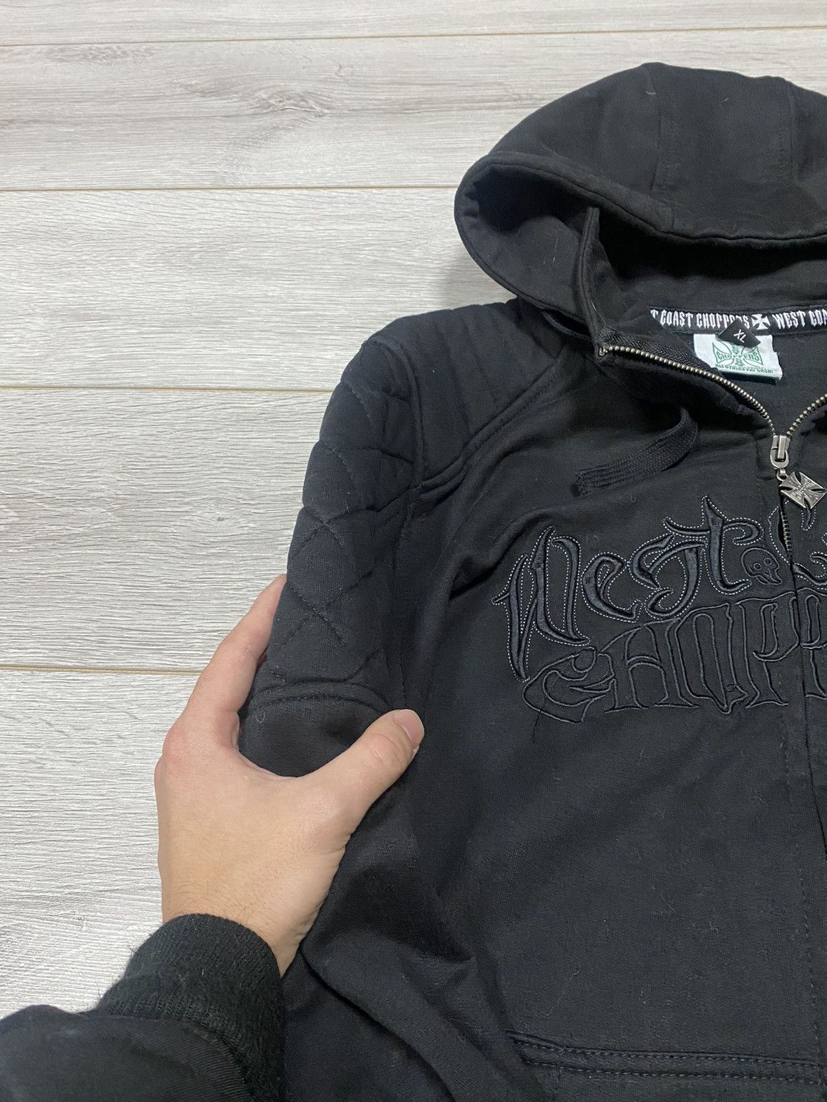 West Coast Choppers West Coast Choppers heavy vintage zip biker hoodie cross Size US XL / EU 56 / 4 - 9 Thumbnail