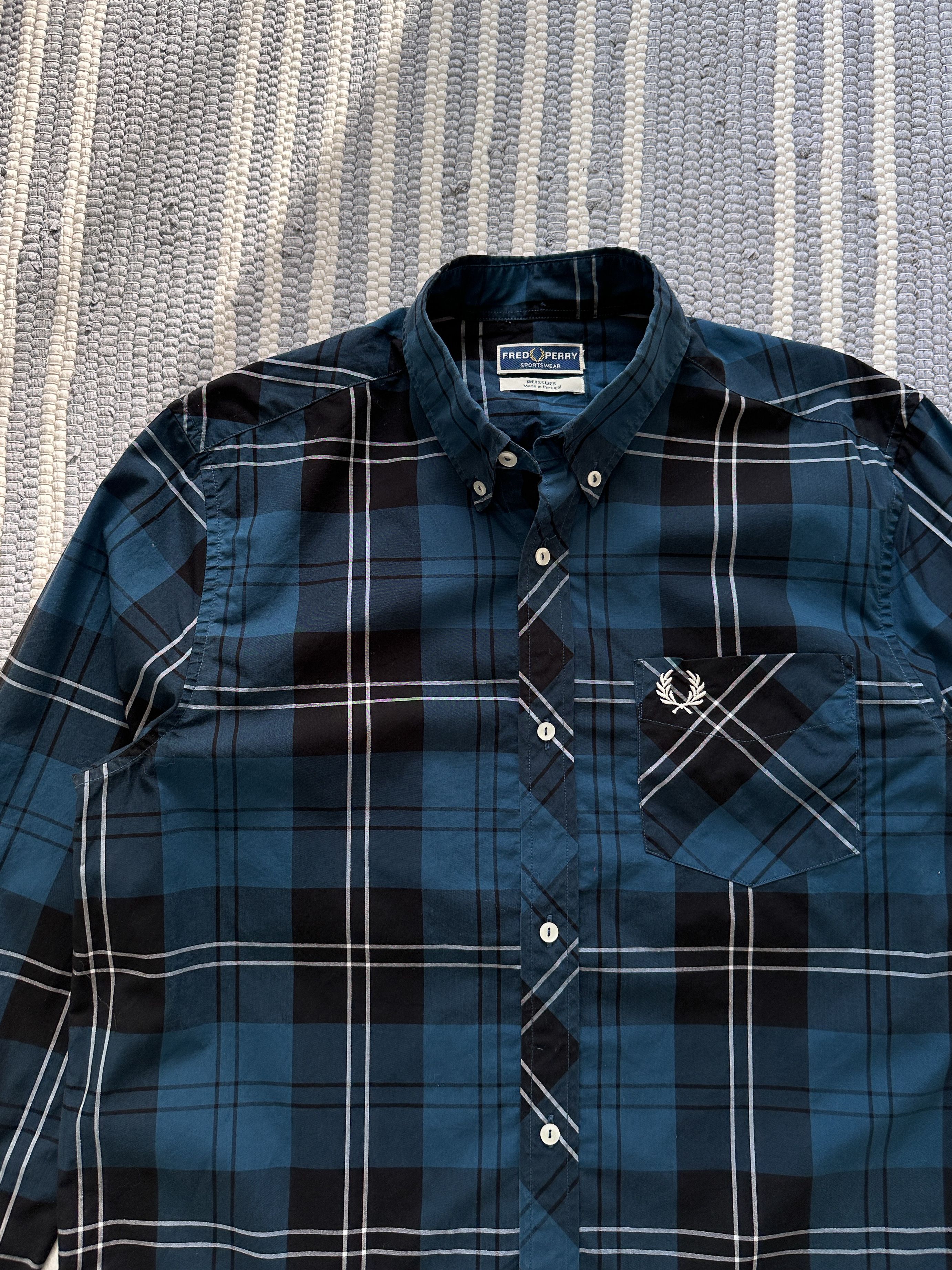 Fred Perry Fred Perry Blue Black Check Shirt Size US M / EU 48-50 / 2 - 3 Thumbnail
