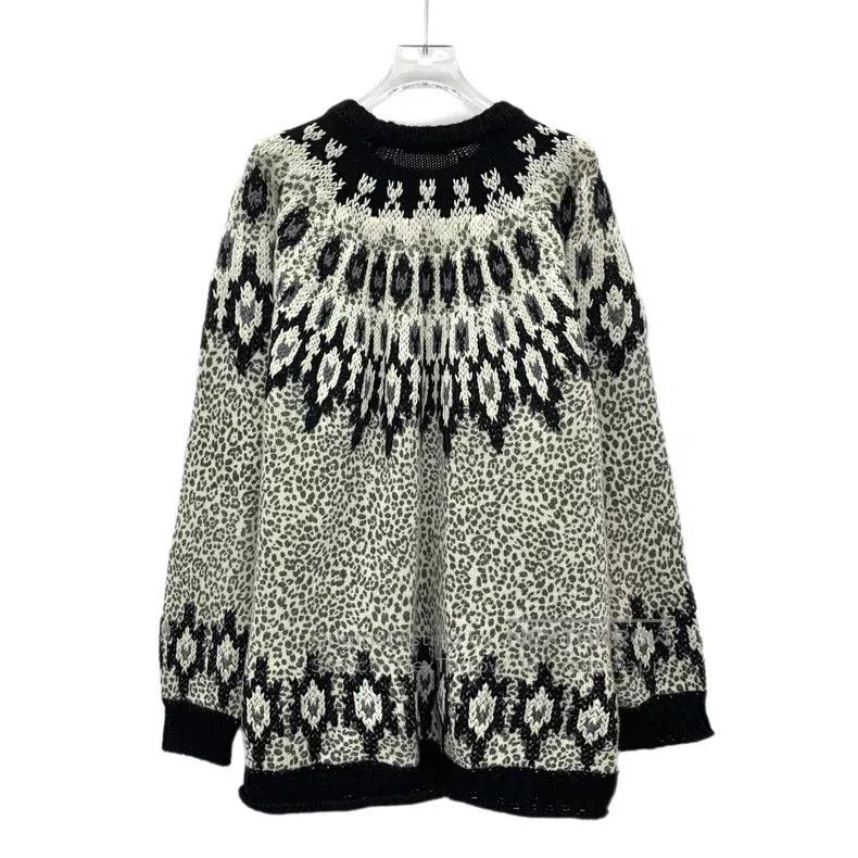 Valentino Valentino Color-blocked leopard print jacquard cotton wool Size S / US 4 / IT 40 - 2 Thumbnail