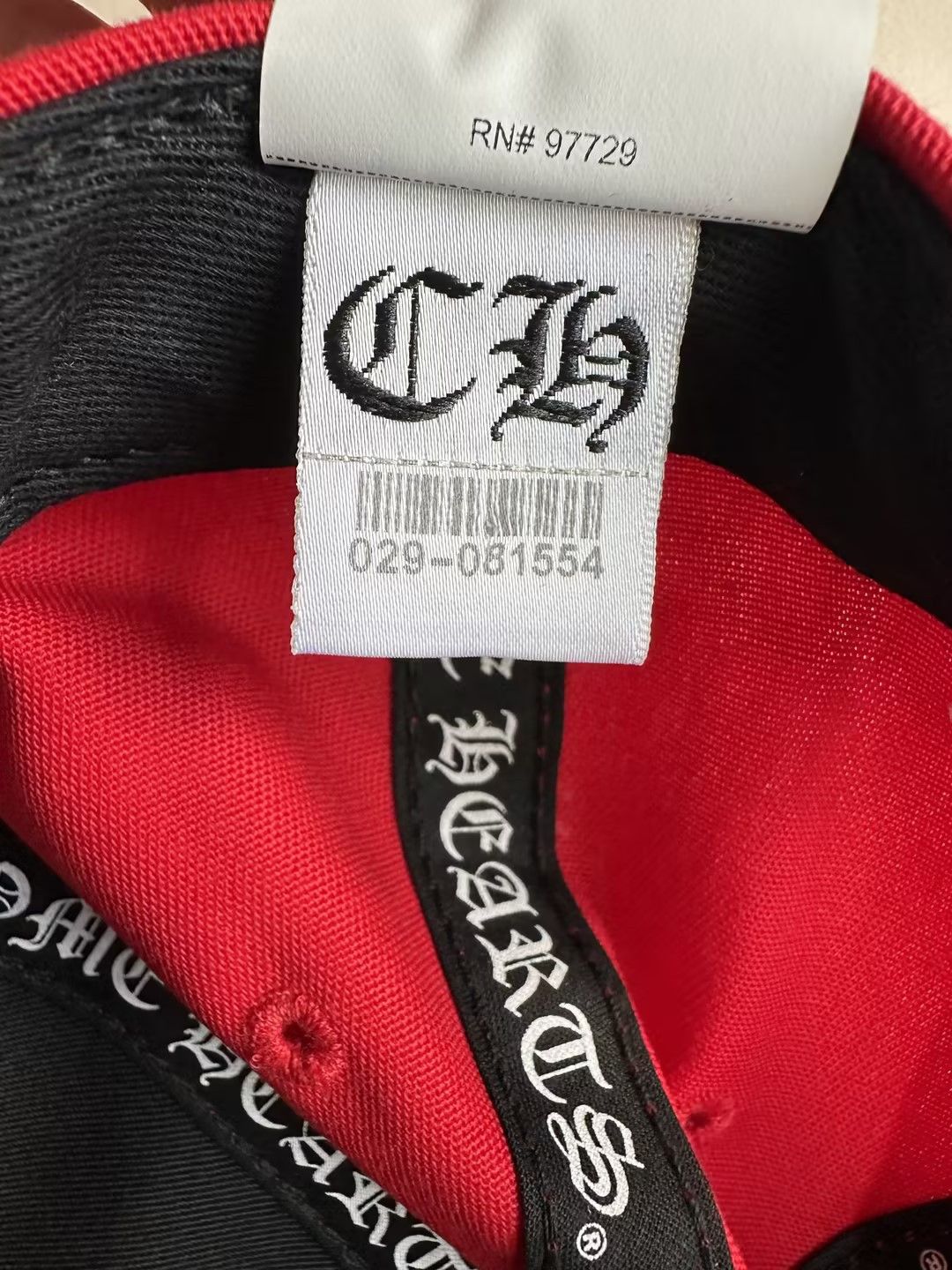 Chrome Hearts Chrome Hearts CH Embroidered 22K Gold Diamond Button Red Cap Size ONE SIZE - 14 Thumbnail