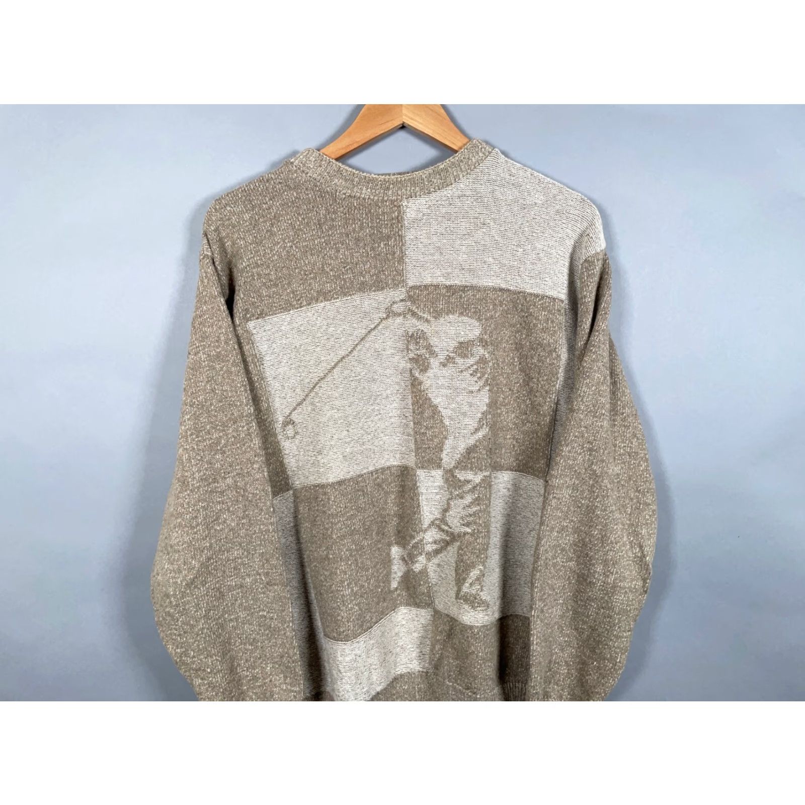 Haggar VINTAGE Haggar Tour Golf Motif Sweater Adult Large Beige Heavyweight Knit Pullover Crew Neck Mens Regular 90s Size US L / EU 52-54 / 3 - 4 Thumbnail