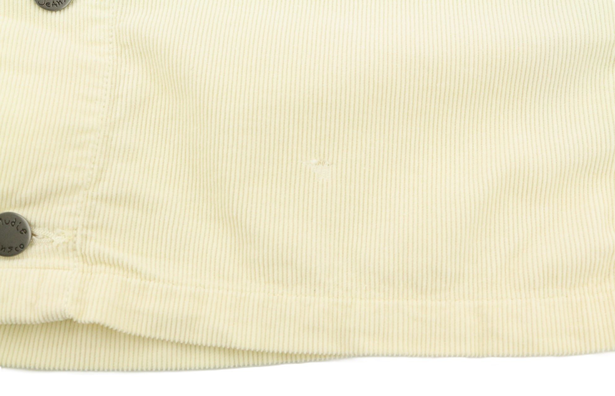 RONNY M Dusty White Cotton Corduroy Logo Jacket 81019
