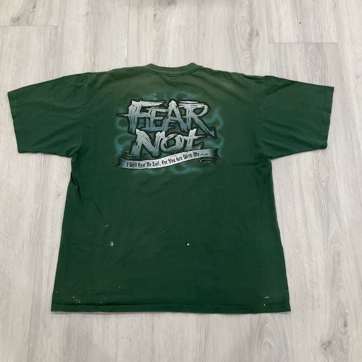 Vintage Vintage No Fear Jesus T-shirt Size US XL / EU 56 / 4 - 1 Thumbnail