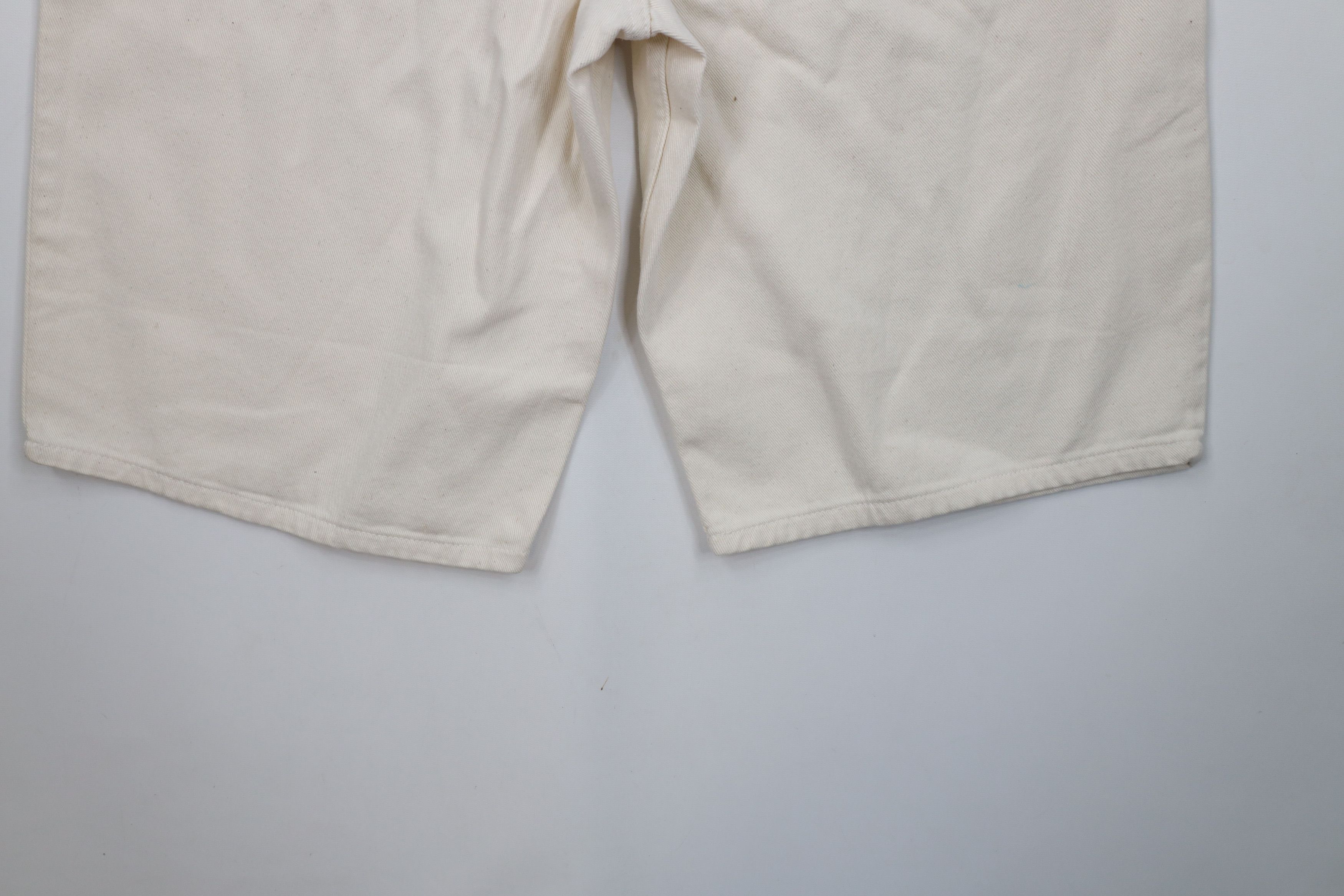 Vintage Deadstock Vintage 90s Streetwear Jean Shorts Jorts Cream Size US 34 / EU 50 - 12 Thumbnail