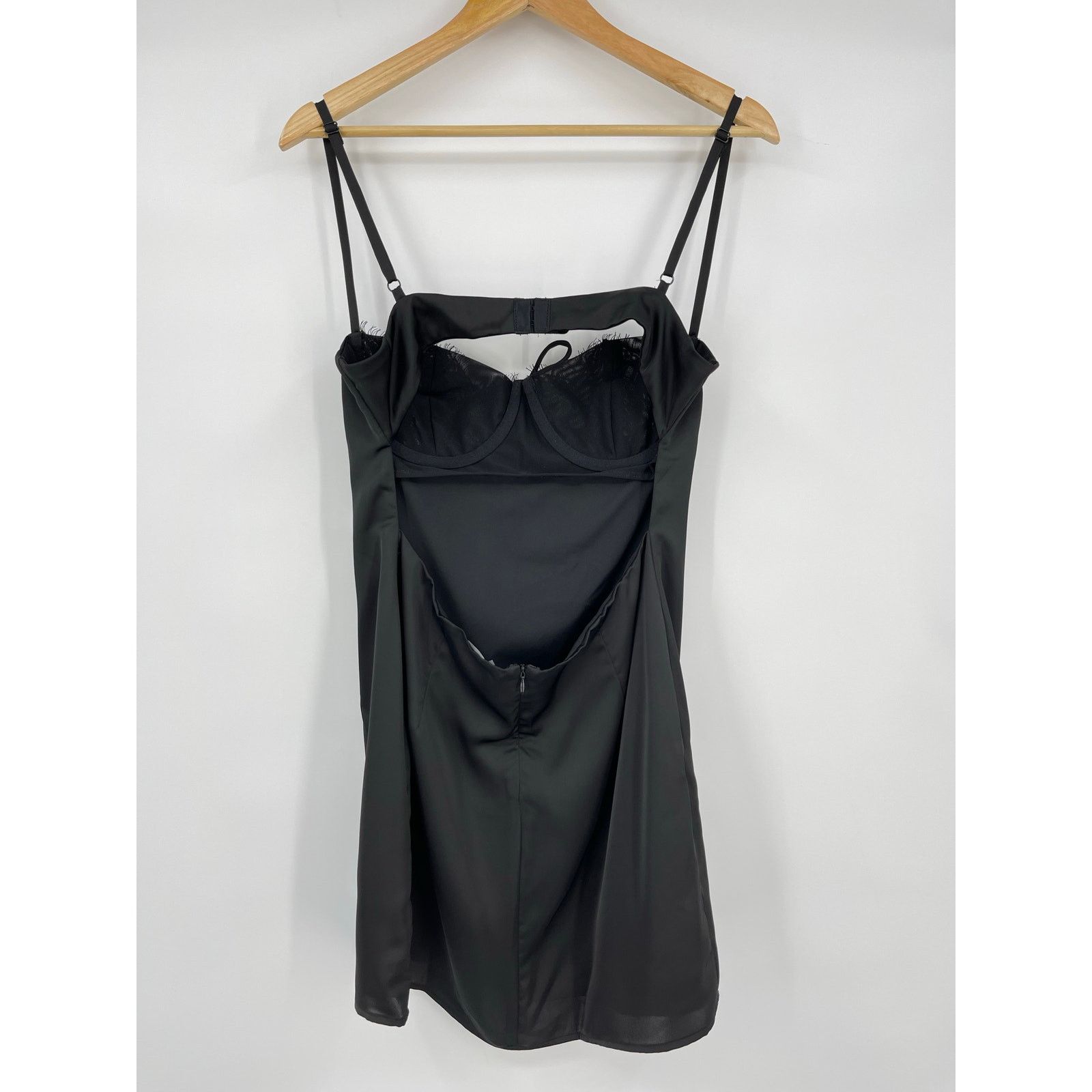 superdown superdown | NWT Tony Mini Dress in Black Satin L Size L / US 10 / IT 46 - 3 Thumbnail