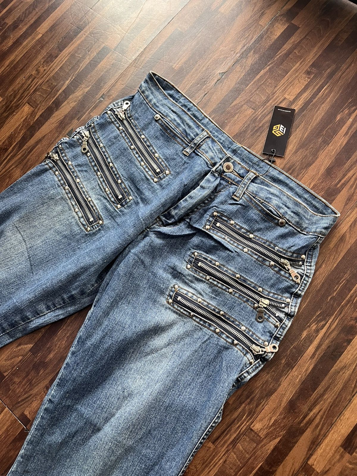 Vintage Y&T Denim Jeans Blue Multi Zipps Vintage Y2k Hype Size US 32 / EU 48 - 2 Thumbnail