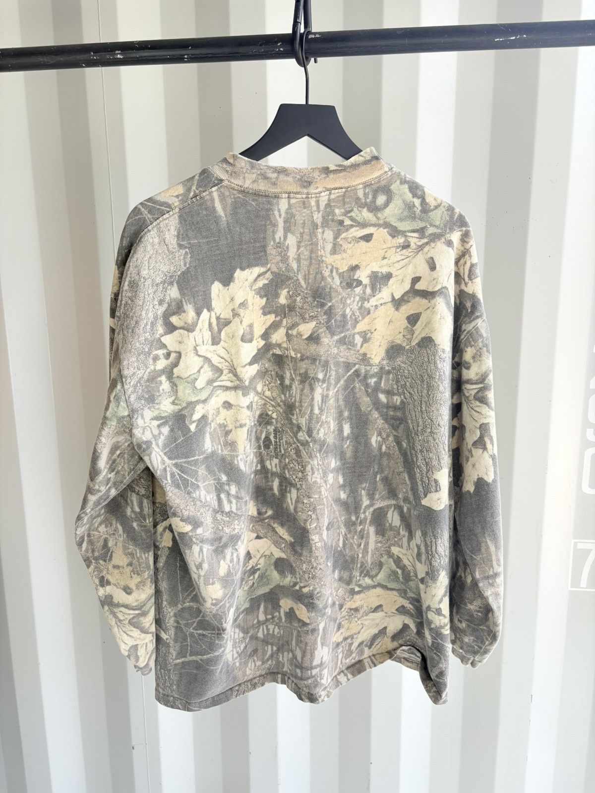 Vintage Camo Mock Neck Sun faded Long Sleeve Shirt Distressed Thrash Size US XL / EU 56 / 4 - 4 Thumbnail