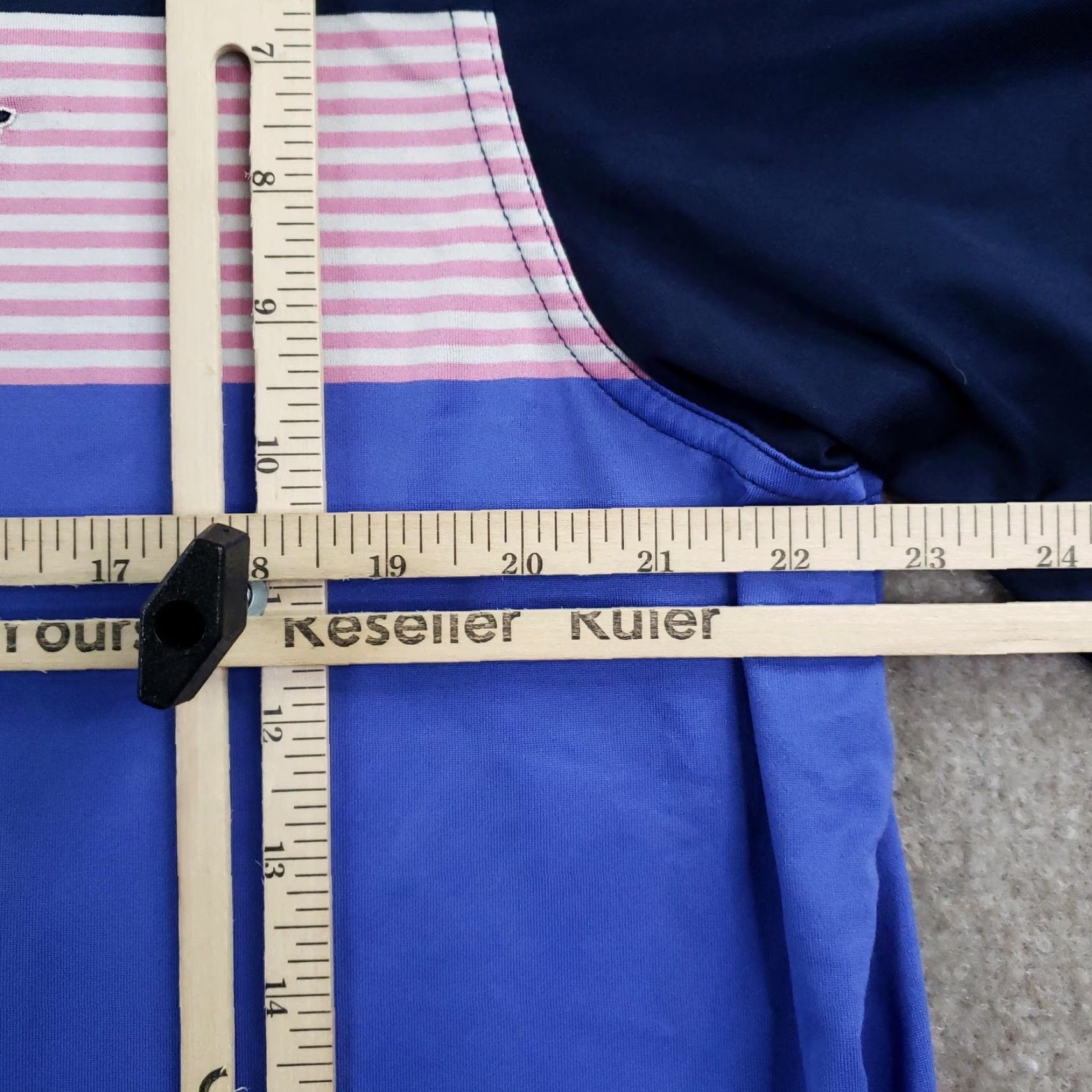 Vineyard Vines Vineyard Vines Polo Shirt Mens XL Blue Striped Performance Golf Polyester Polo Shirt Size US XL / EU 56 / 4 - 3 Thumbnail