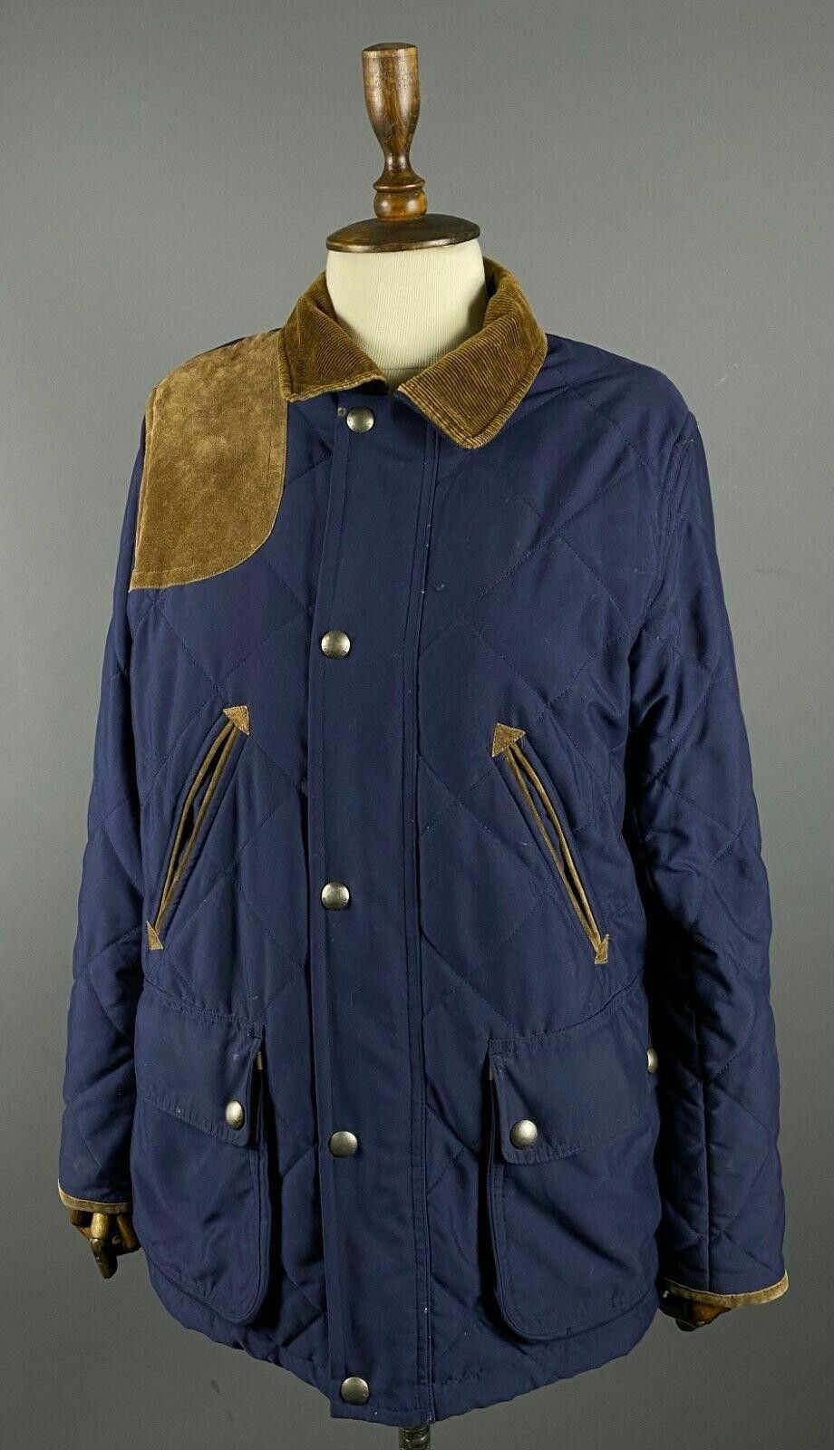Polo Ralph Lauren Ladies Ralph Lauren Blue Full Zip Quilt Parka Jacket Size M Size M / US 6-8 / IT 42-44 - 1 Thumbnail