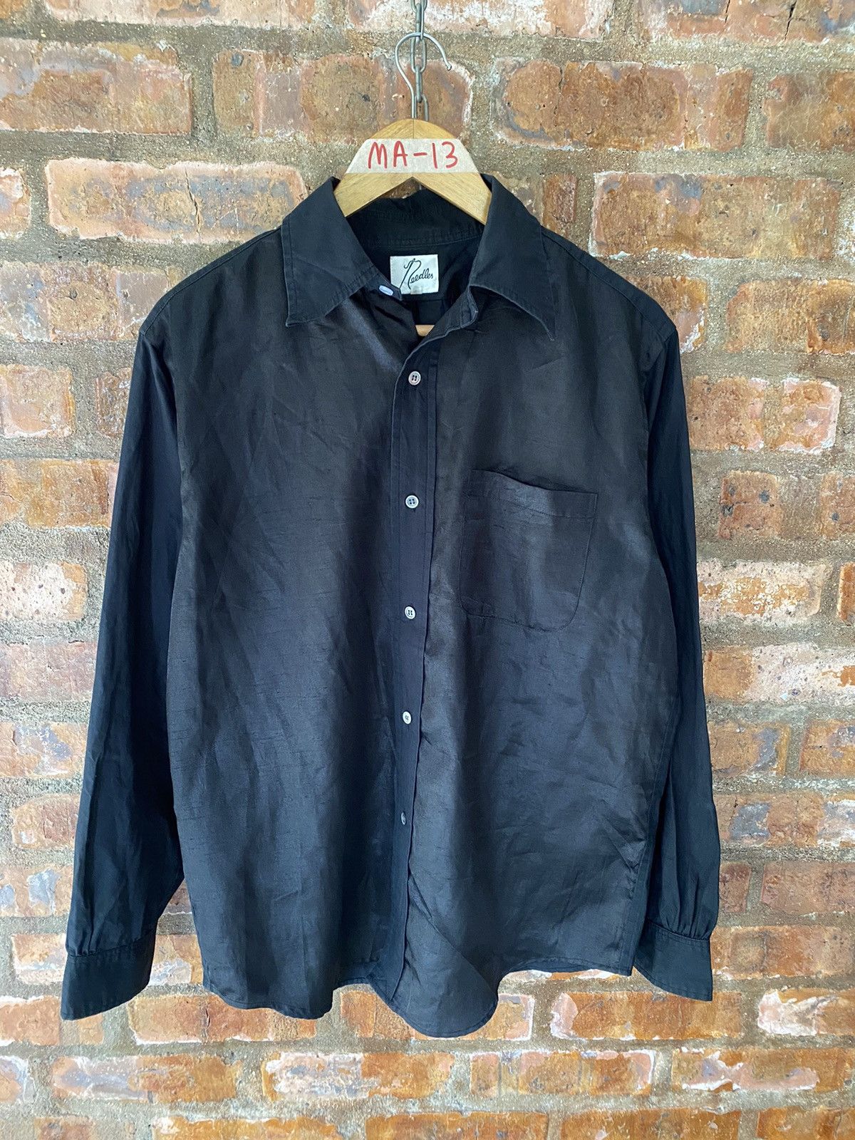 Needles 🔥 Vtg Hybrid Nylon front cotton back super black Size US L / EU 52-54 / 3 - 2 Thumbnail