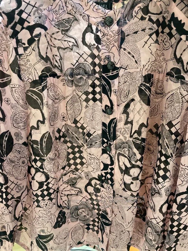 Chanel Chanel 18-year-old forest silk shirt Size XS / US 0-2 / IT 36-38 - 4 Thumbnail