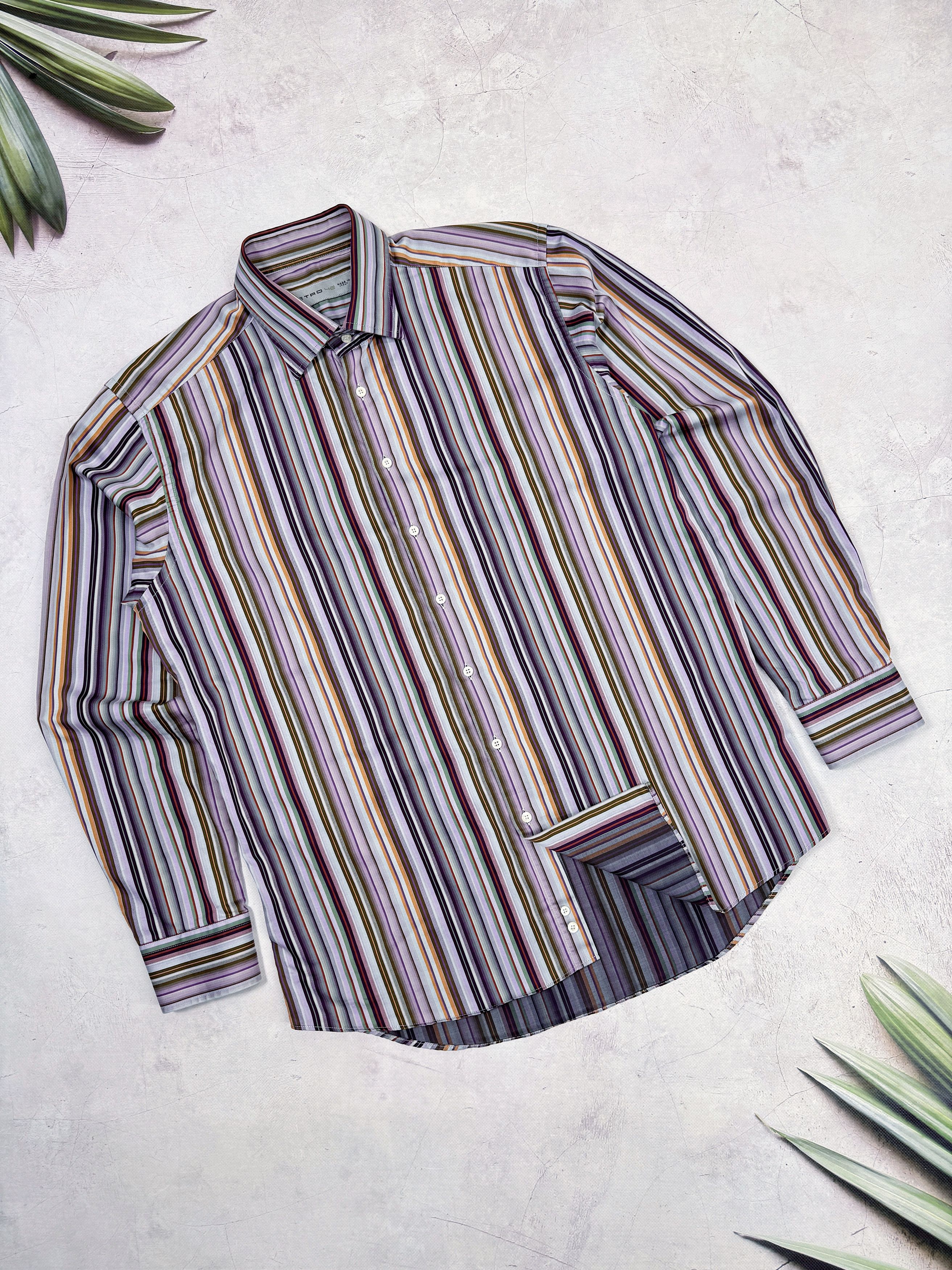 Etro Etro Shirt Multicolor Sriped Pattern Classic Size US L / EU 52-54 / 3 - 1 Thumbnail