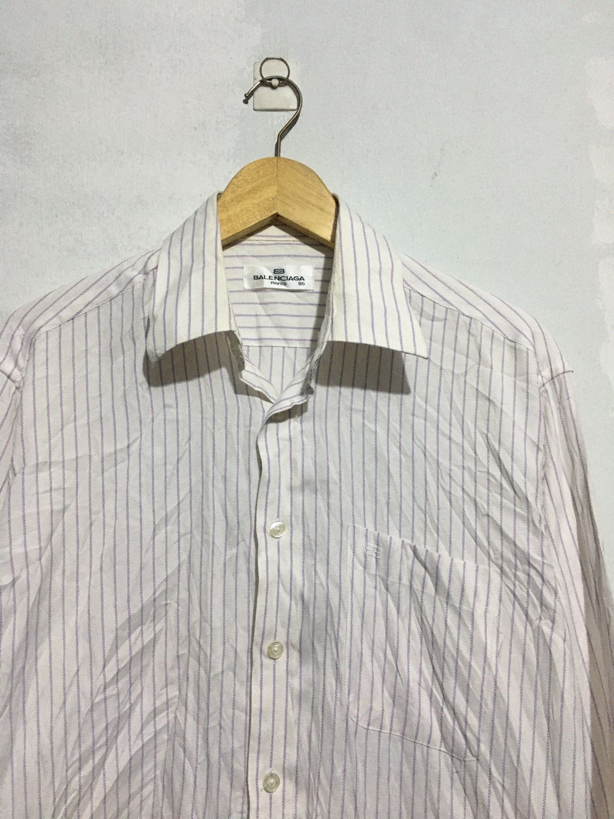 Balenciaga BALENCIAGA STRIPED SHIRT BUTTON UPS Size US M / EU 48-50 / 2 - 2 Thumbnail