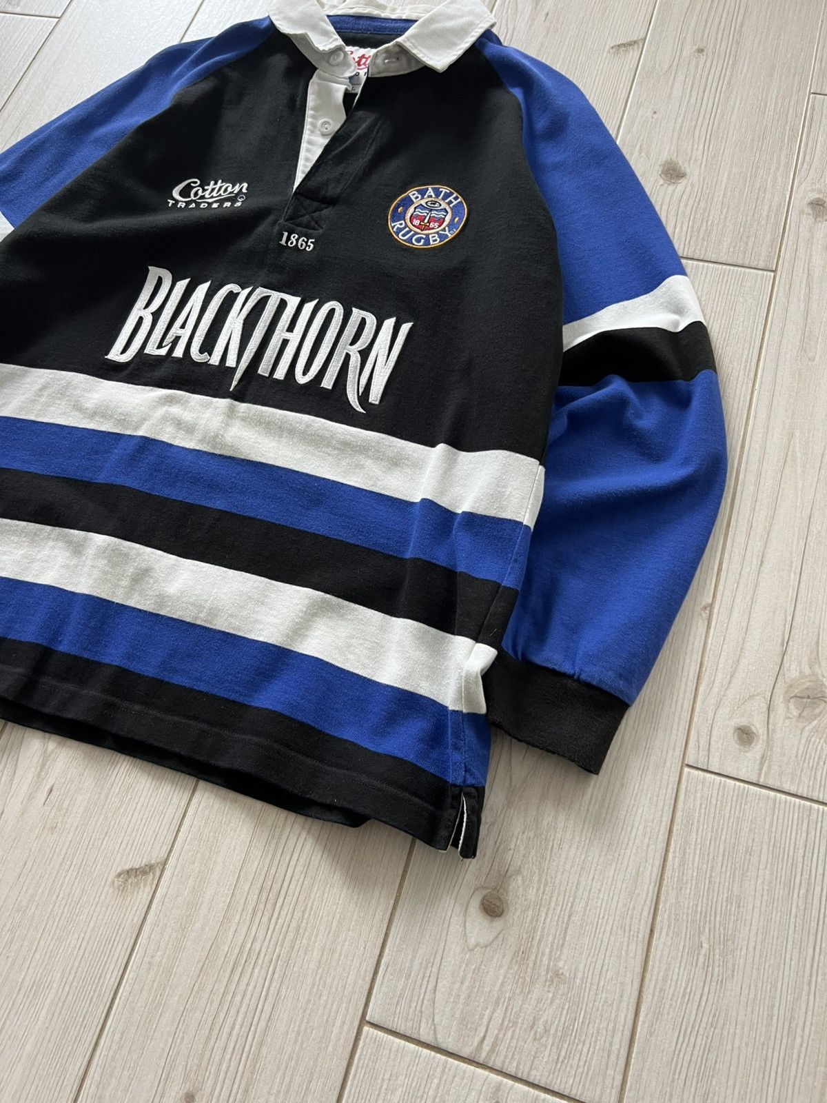 Cotton Traders Vintage Cotton Traders Bath Rugby Long Sleeve Rugby Shirt Size US L / EU 52-54 / 3 - 5 Thumbnail
