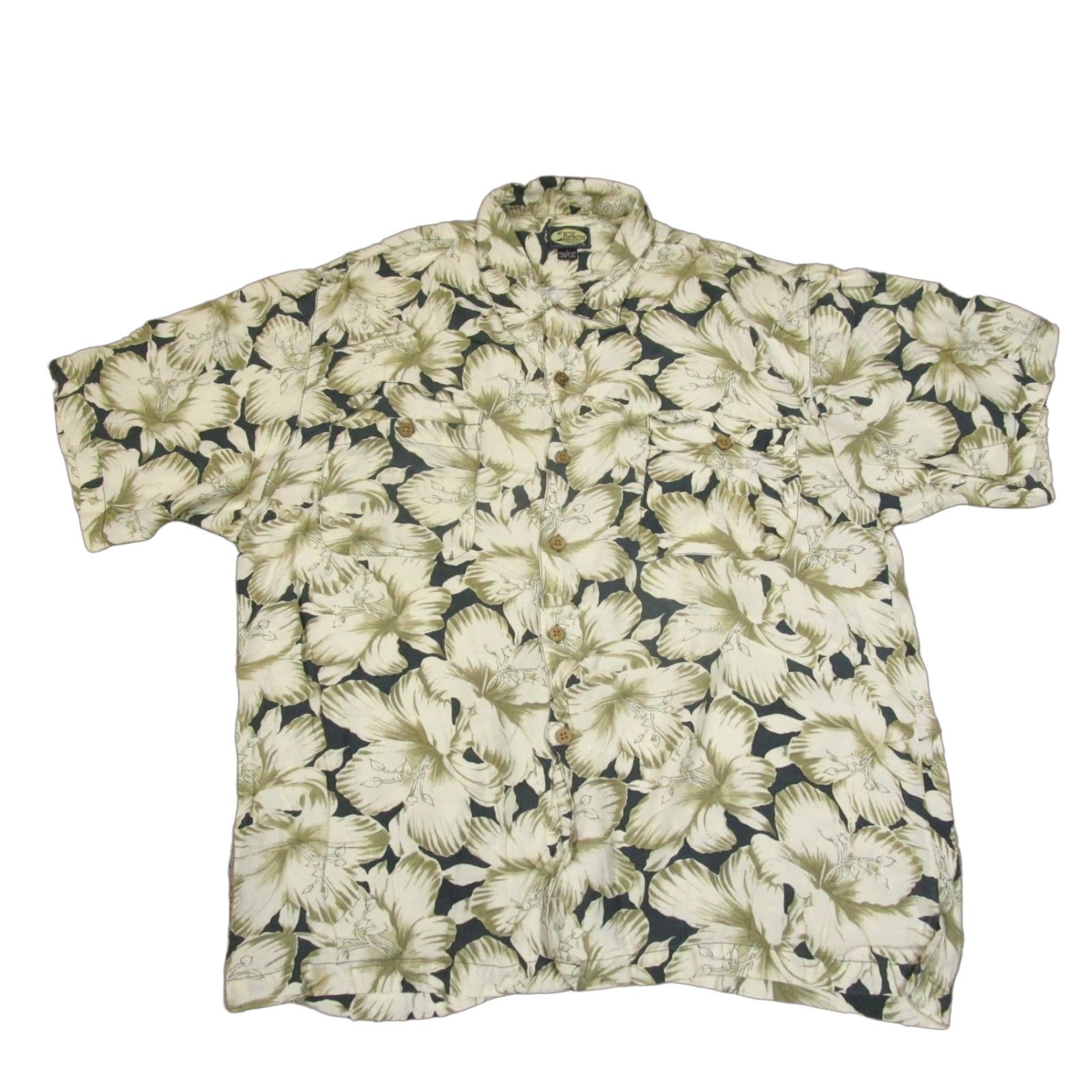 Tommy Bahama VINTAGE Tommy Bahama Shirt Mens Large White Floral Hawaiian Aloha Rayon Button Up Size US L / EU 52-54 / 3 - 1 Thumbnail