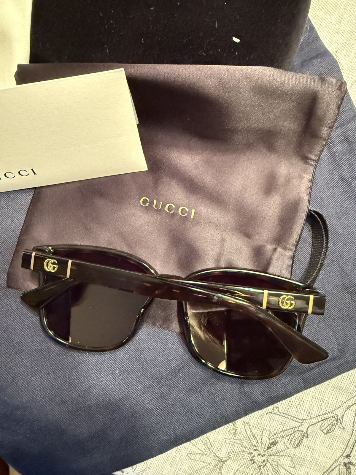 Gucci Gucci Tortoise Brown Sunglasses Size ONE SIZE - 2 Thumbnail