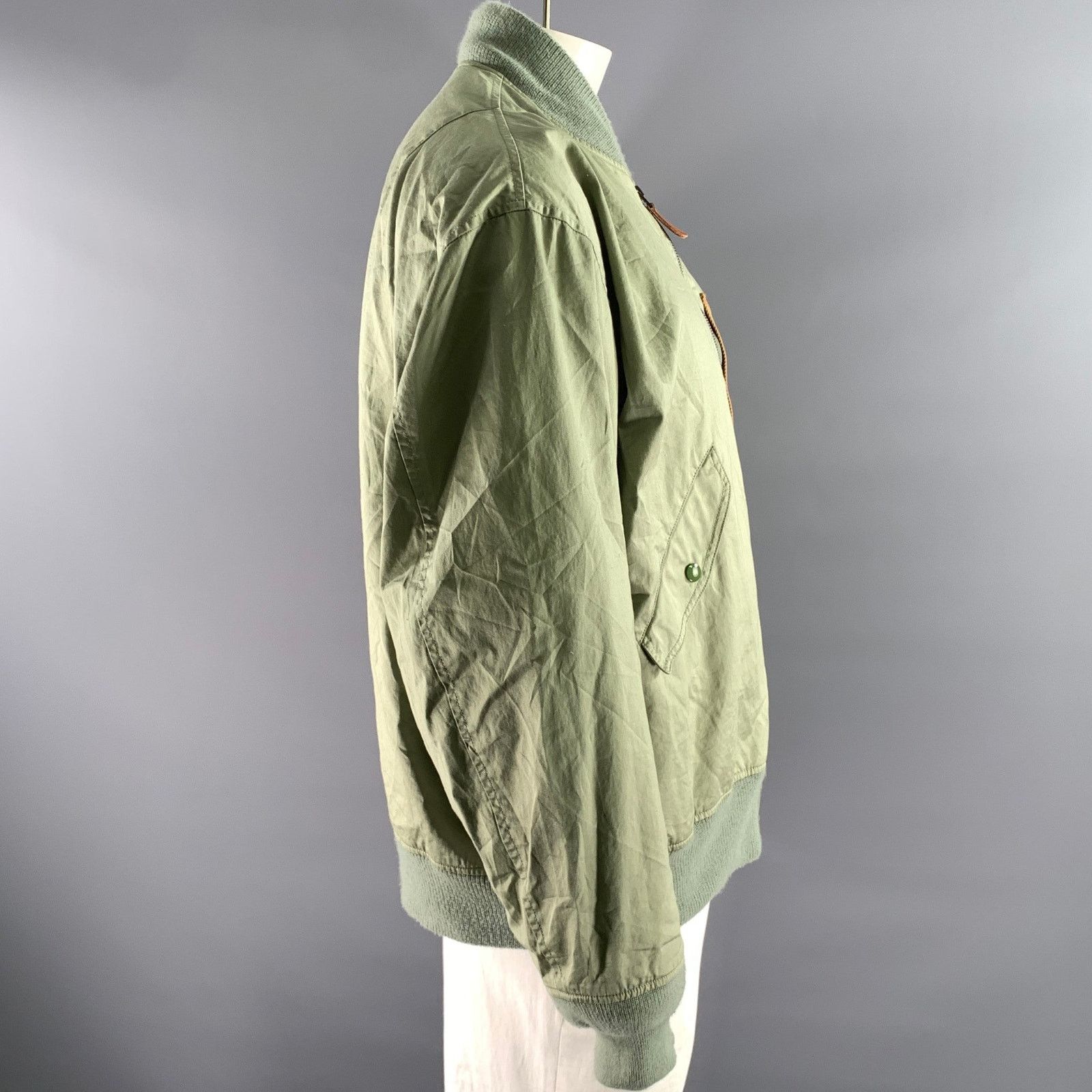 Beams Plus BEAMS PLUS Size XL Green Sage Cotton Bomber Jacket Size US XL / EU 56 / 4 - 3 Thumbnail