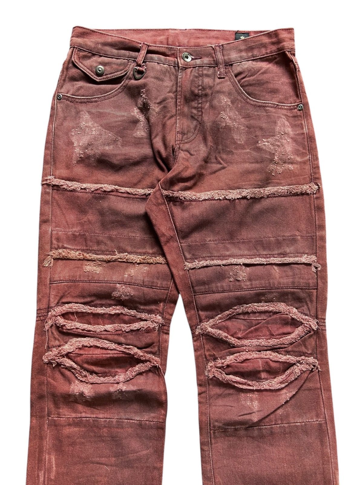 semanticdesign SEMANTIC DESIGN DISTRESSED PUNK STREET RED DENIM Size US 30 / EU 46 - 5 Thumbnail