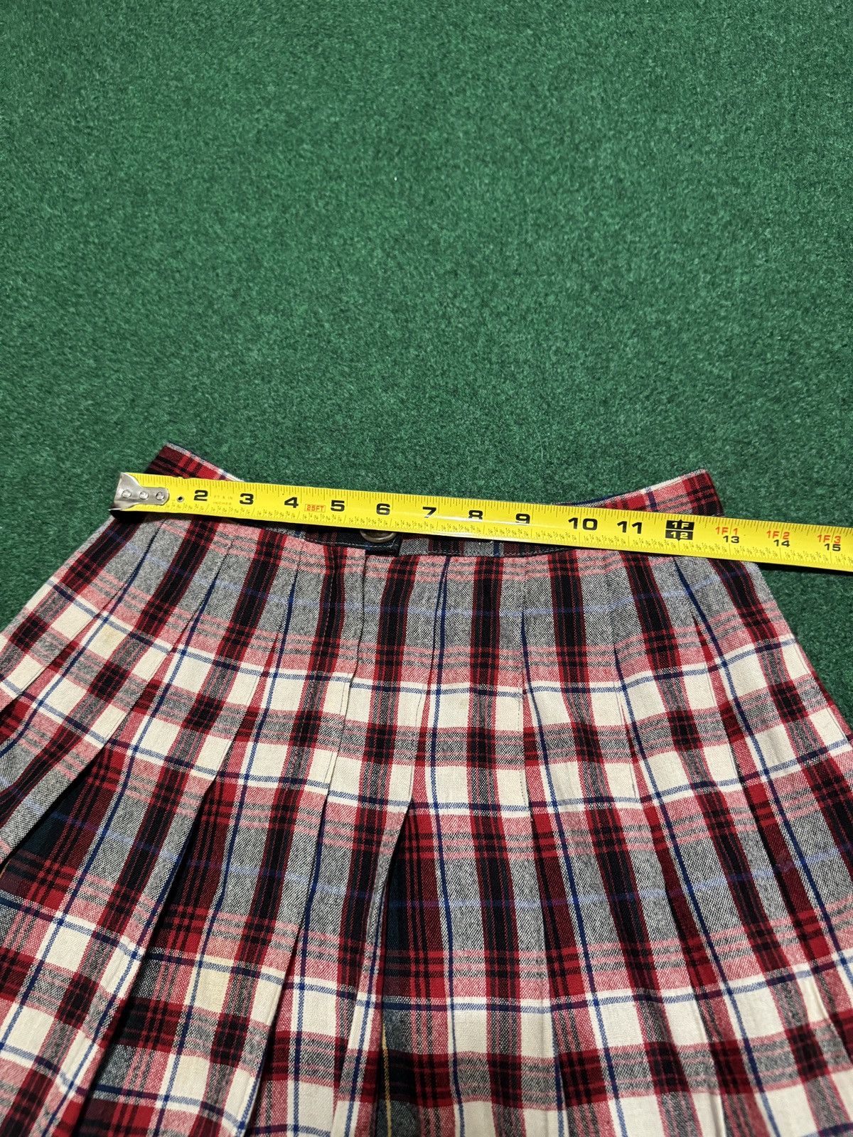 Vintage Vintage Plaid Wool Blend 50s 60s Plaid Small Pleated Skirt Size 26" / US 2 / IT 38 - 7 Thumbnail