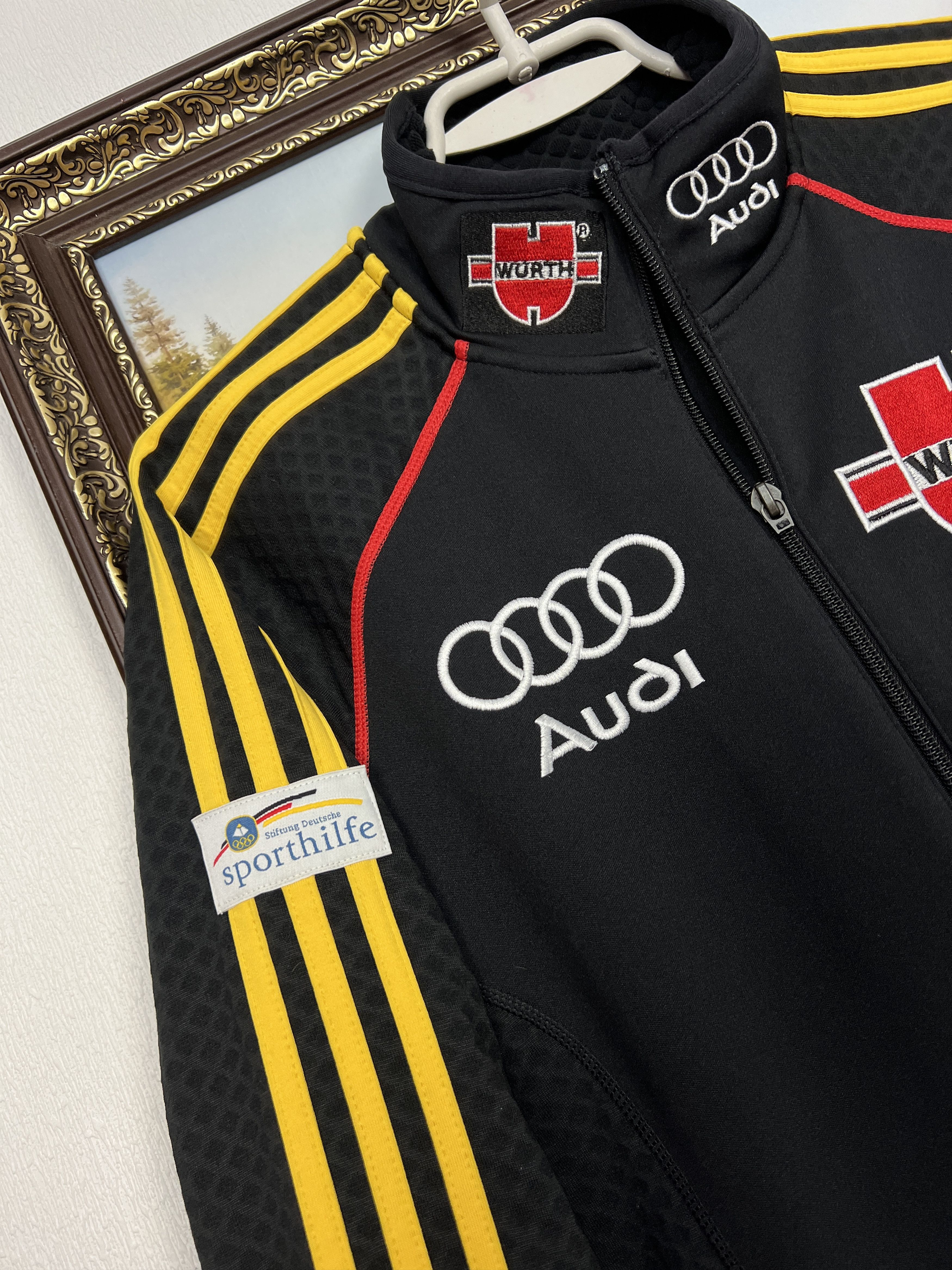 Adidas Vintage Germany Ski Olympic Team Wurth Jacket Track Top Size US M / EU 48-50 / 2 - 4 Thumbnail