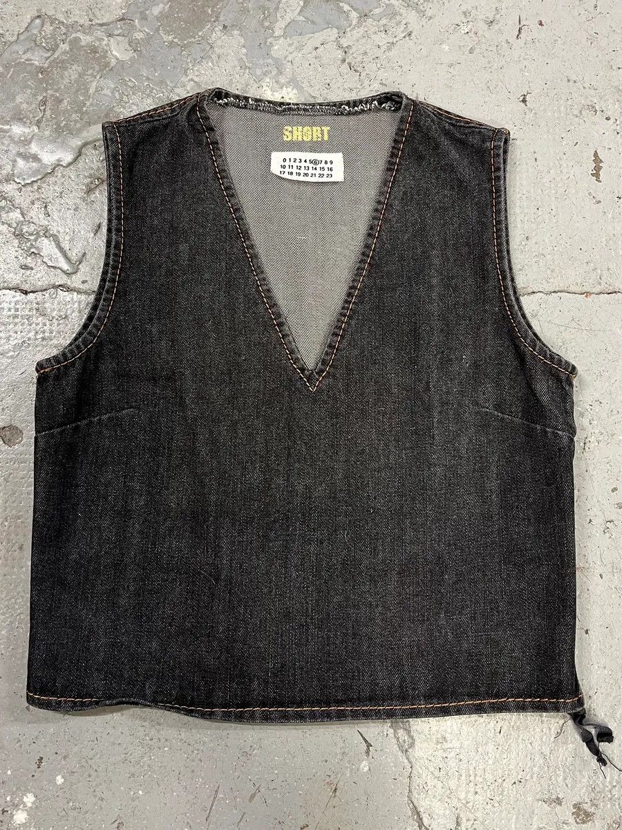 AW2007 Maison Martin Margiela Grey Raw Denim Vest