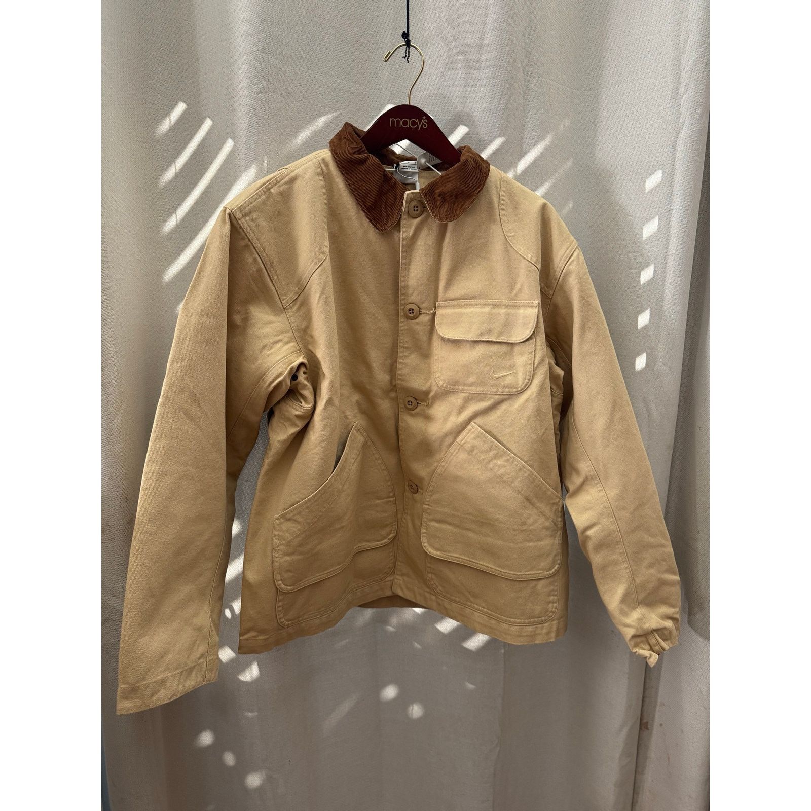 Nike Life Flannel Lined Stretch Cotton Blend Canvas Barn Coat med Size US M / EU 48-50 / 2 - 1 Thumbnail