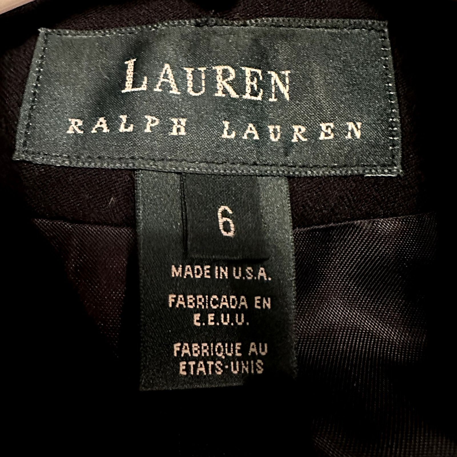 Vintage Lauren Ralph Lauren Wool Longline Blazer Coat Crest