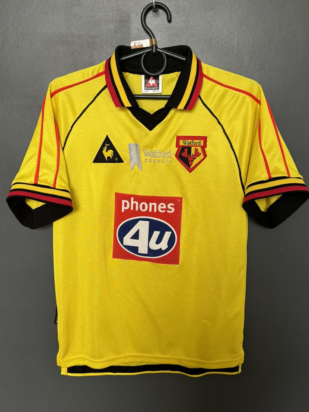 Le Coq Sportif KIDS Watford 99/01 Home Football Jersey Size US S / EU 44-46 / 1 - 1 Thumbnail