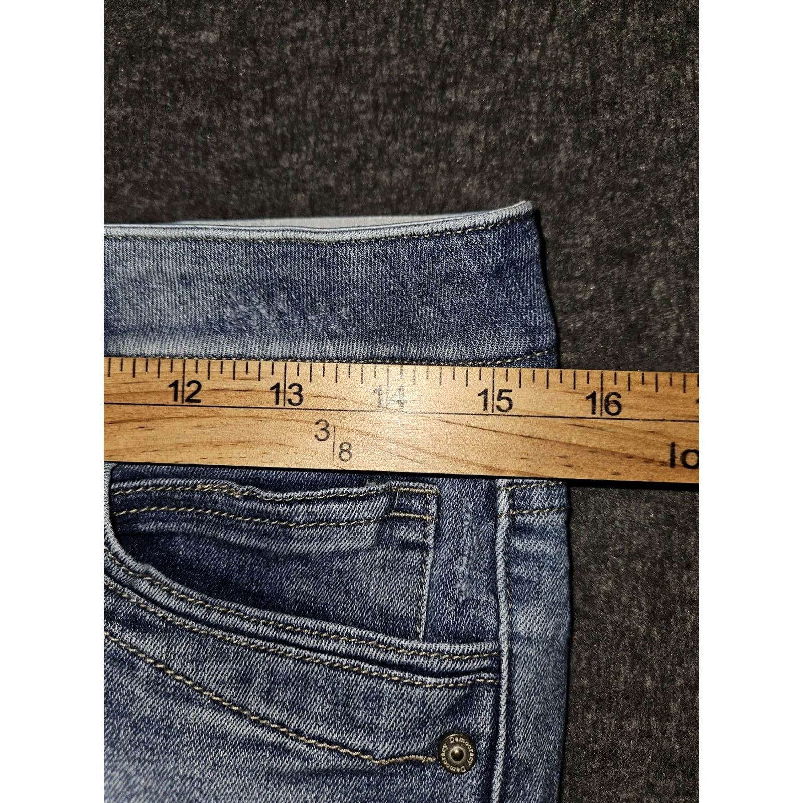 Vintage Democracy Womens Skinny Jeans 10 Blue Denim Mid Rise Waist Size 32" / US 10 / IT 46 - 3 Thumbnail