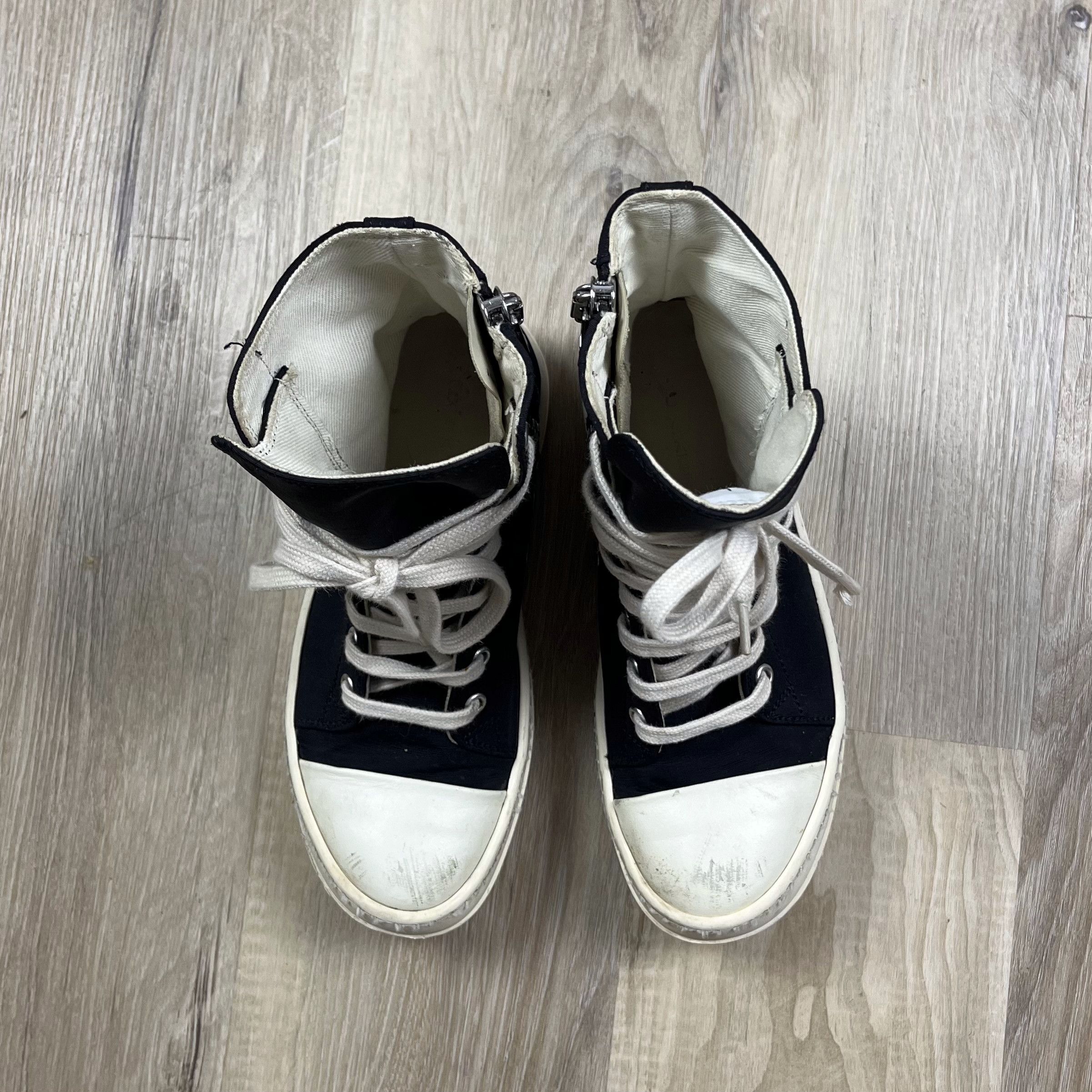 Rick Owens Drkshdw Rick Owens DRKSHDW 17SS Walrus Embroidered Ramones High 35.5 Size US 5 / IT 35 - 4 Thumbnail