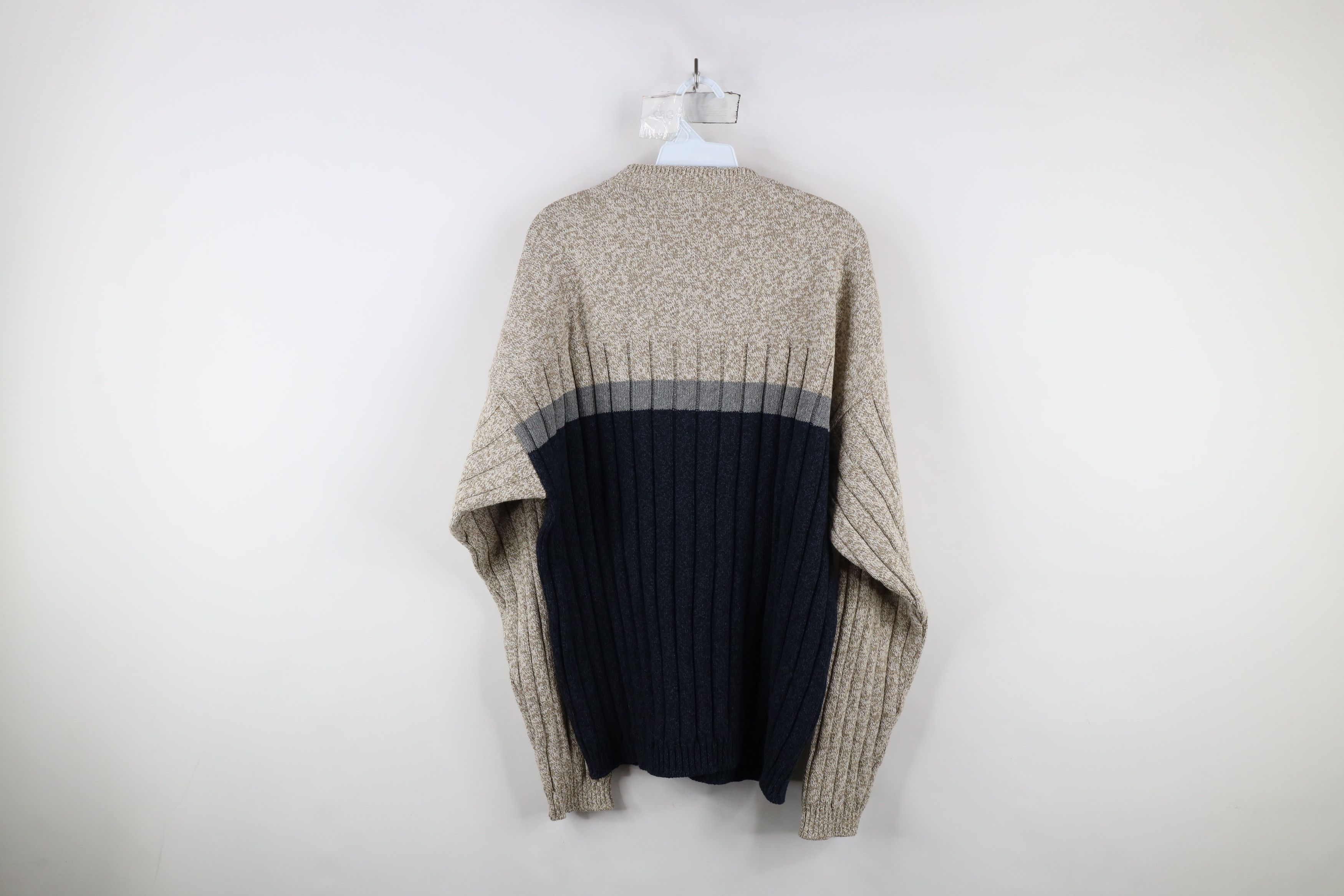 Vintage Vintage 90s Streetwear Ribbed Knit Crewneck Sweater USA Size US XL / EU 56 / 4 - 6 Thumbnail