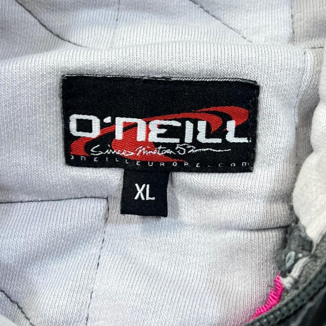 O'Neill VINTAGE O'NEILL Jacket Windbreaker Hoodie Womens XL Grey Ski Embroidered Logo Padded Lightly Mapped Measurements 90% cot/10% nylon Size XL / US 12-14 / IT 48-50 - 5 Thumbnail