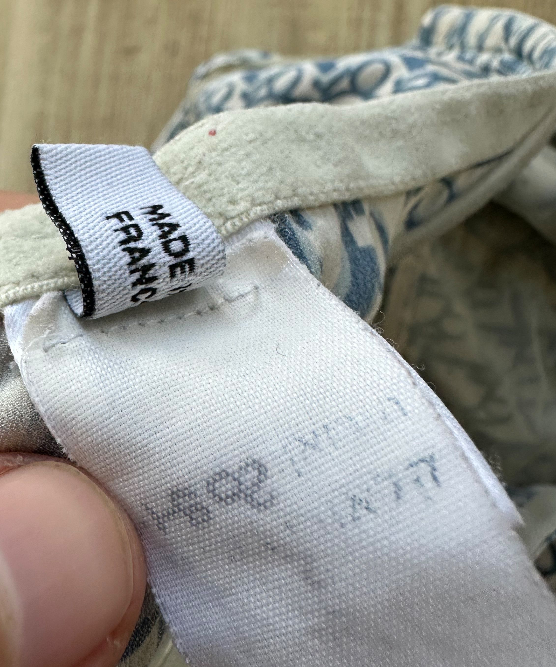 Dior Christian Dior Bra Silk Monogram CD Home White Blue Size ONE SIZE - 4 Thumbnail