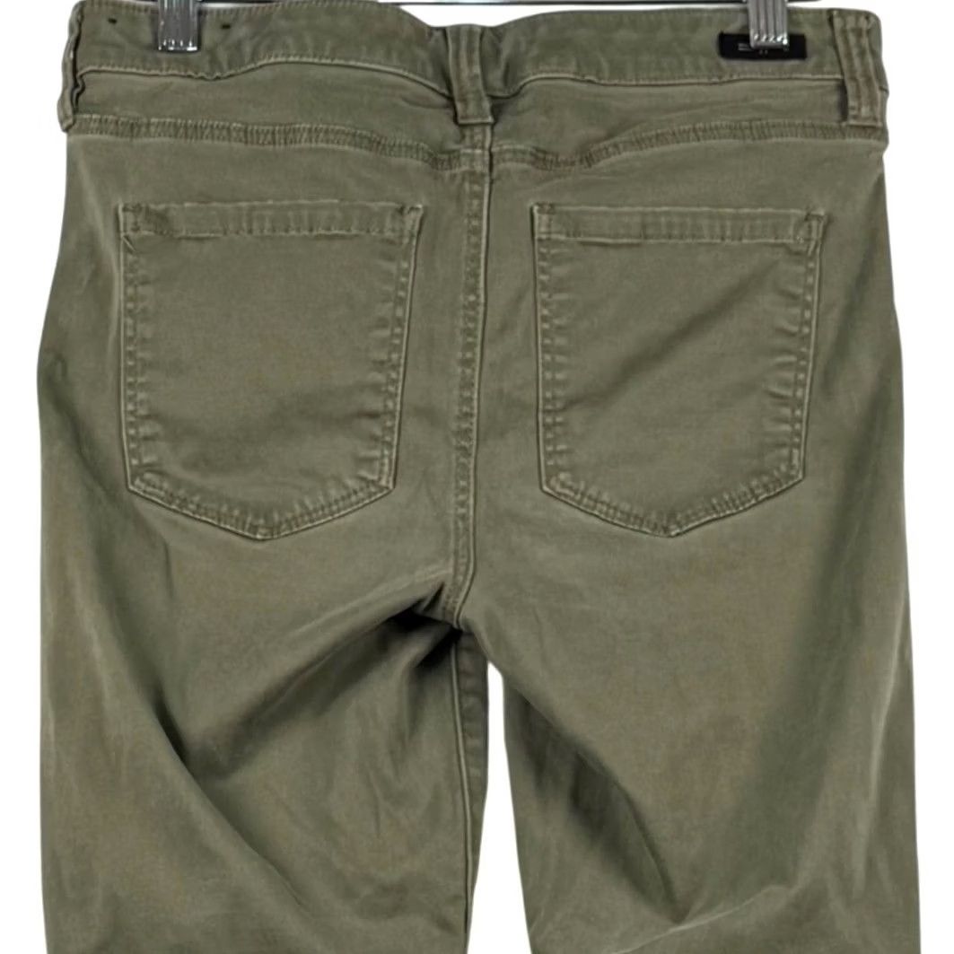 Vintage Liverpool Womens Ankle Skinny Pants Green Dusty Olive Mid Rise Stretch Pockets Zip Button Casual Workwear 28 Mens Womens Size 28" / US 6 / IT 42 - 3 Thumbnail