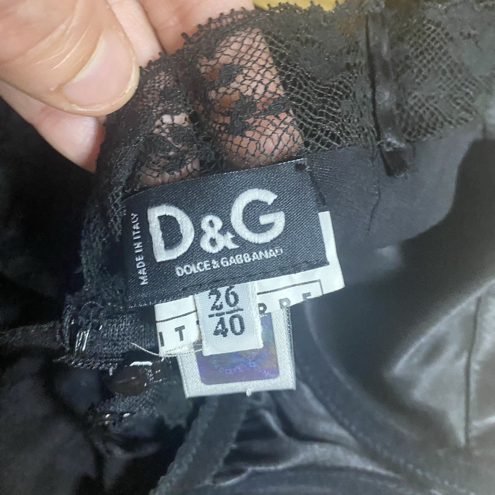 Dolce & Gabbana VTG D&G Dolce & Gabbana Corset Satin Bra Black Midi Dress Size XS / US 0-2 / IT 36-38 - 10 Thumbnail