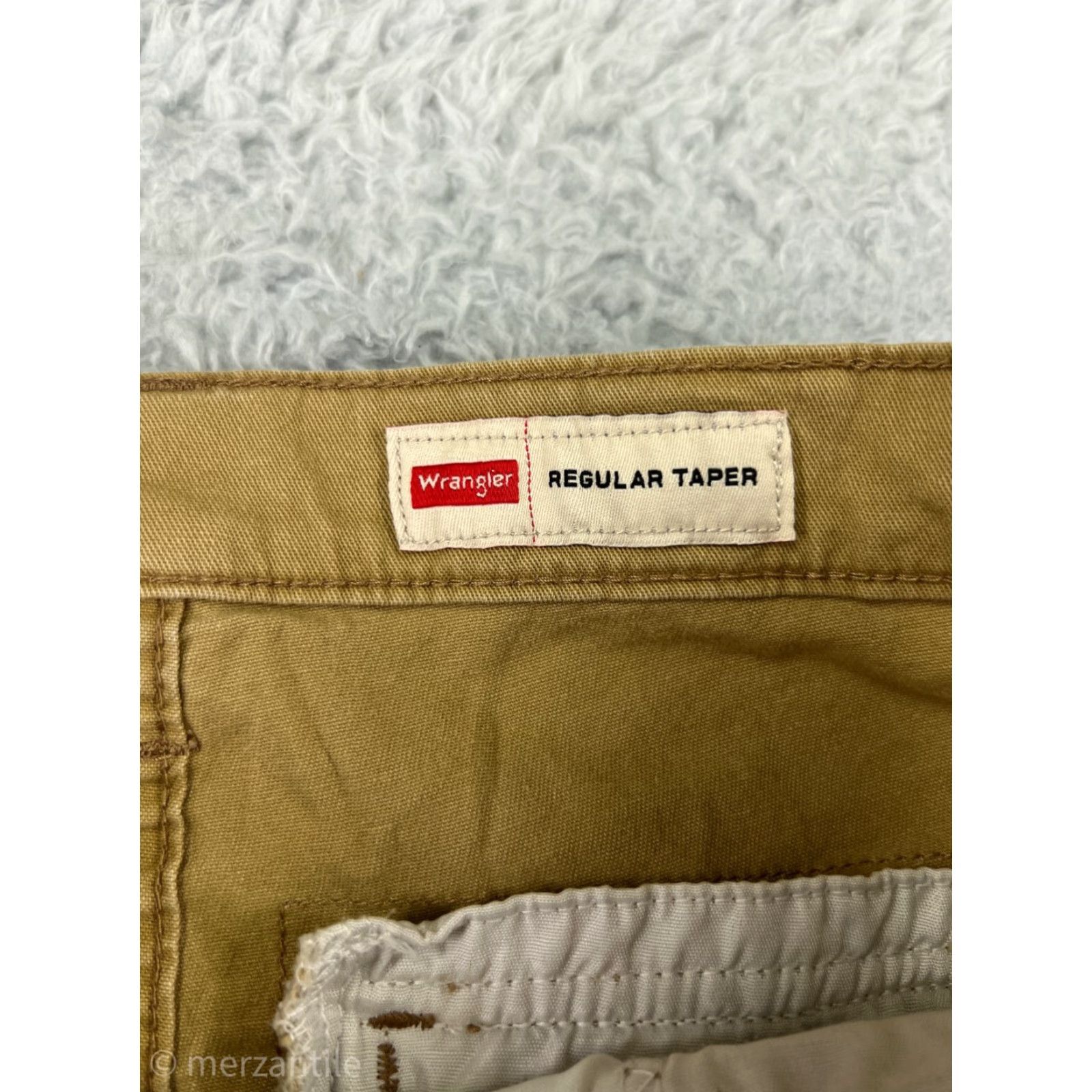 Wrangler Wrangler Pants Mens 30 Beige Khaki Casual 100% Cotton Cargo Workwear Twill Pants Size US 30 / EU 46 - 3 Thumbnail