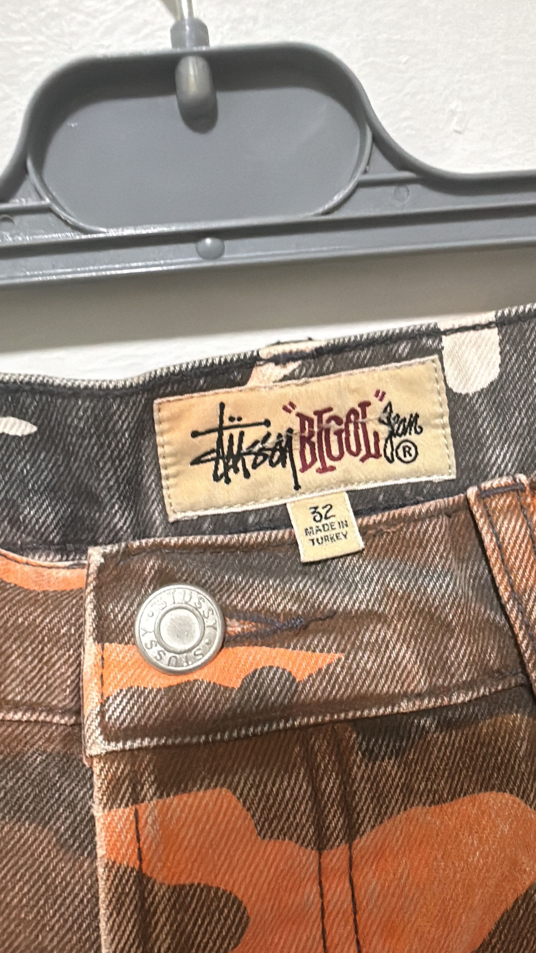 Stussy Stussy Spray Dye Big Ol Jean Orange Camo Size 32 Size US 32 / EU 48 - 5 Thumbnail