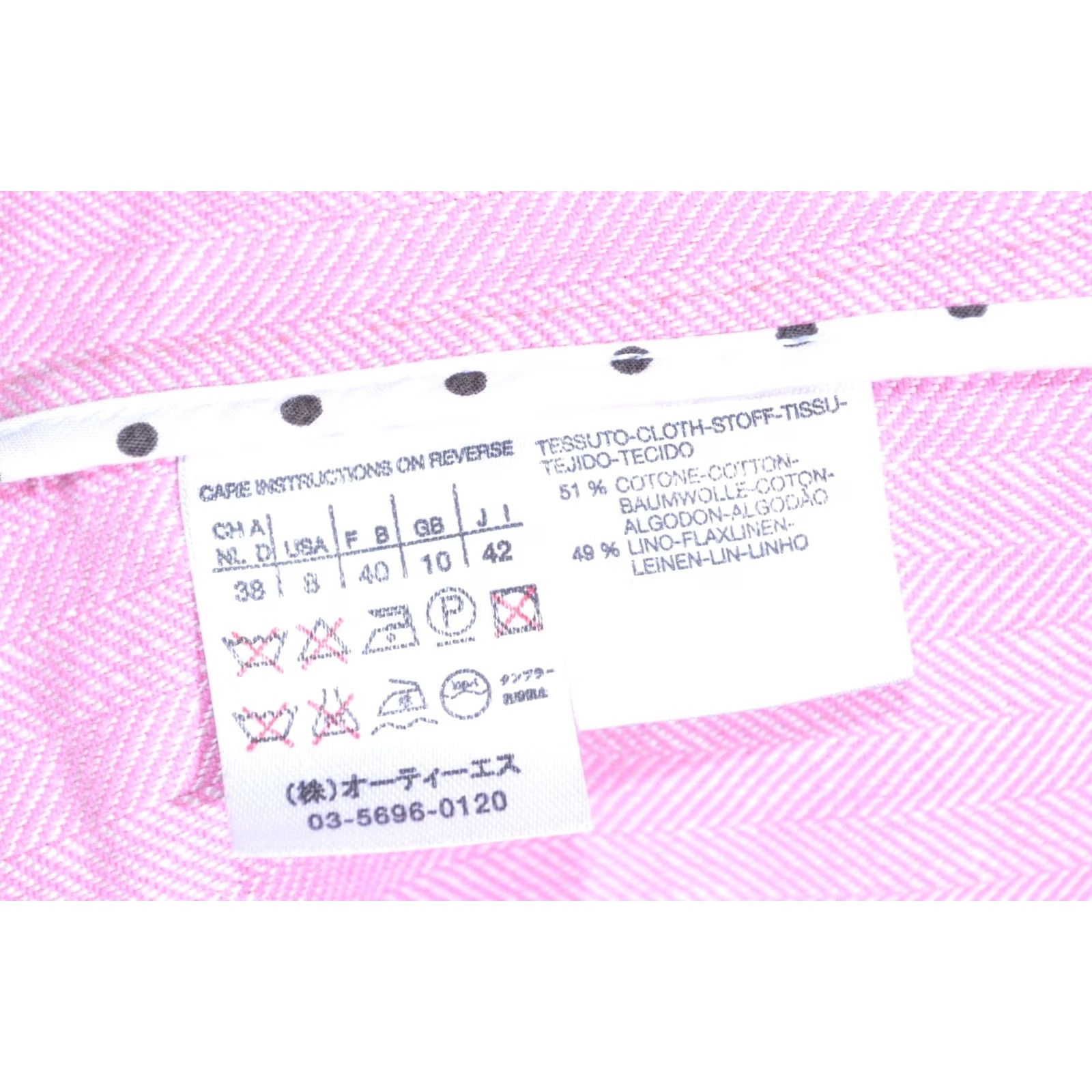 Max Mara Weekend Max Mara Blazer Jacket Pink Linen/Cotton 2 Button Womens Size 10 UK10 IT42 Size L / US 10 / IT 46 - 5 Thumbnail