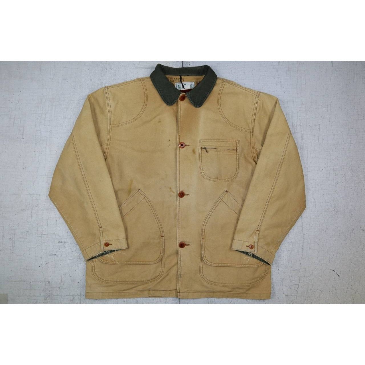 L.L. Bean VINTAGE 90s LL Bean Men's Beige Chore Jacket Size US L / EU 52-54 / 3 - 10 Thumbnail