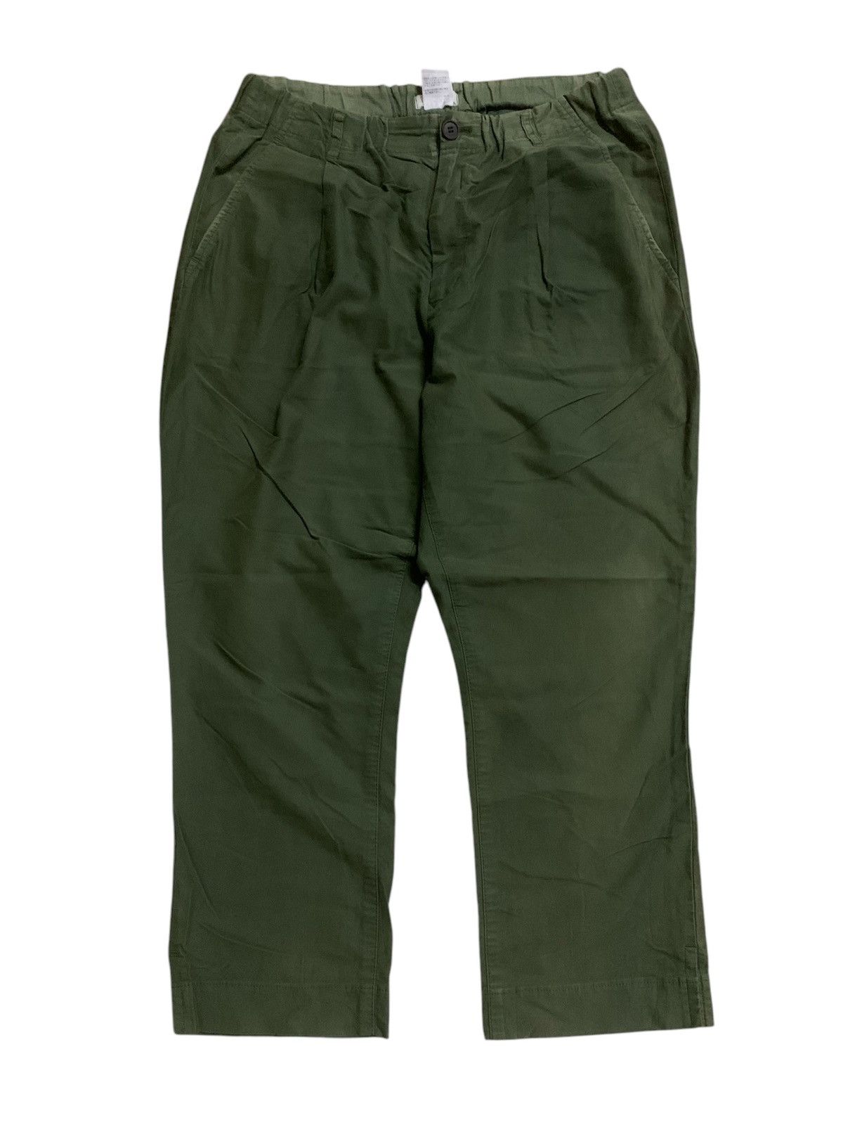 Issey Miyake × Japanese Brand Vintage Issey Miyake Plantation Green Army Sun Faded Pant Size 33" - 1 Thumbnail