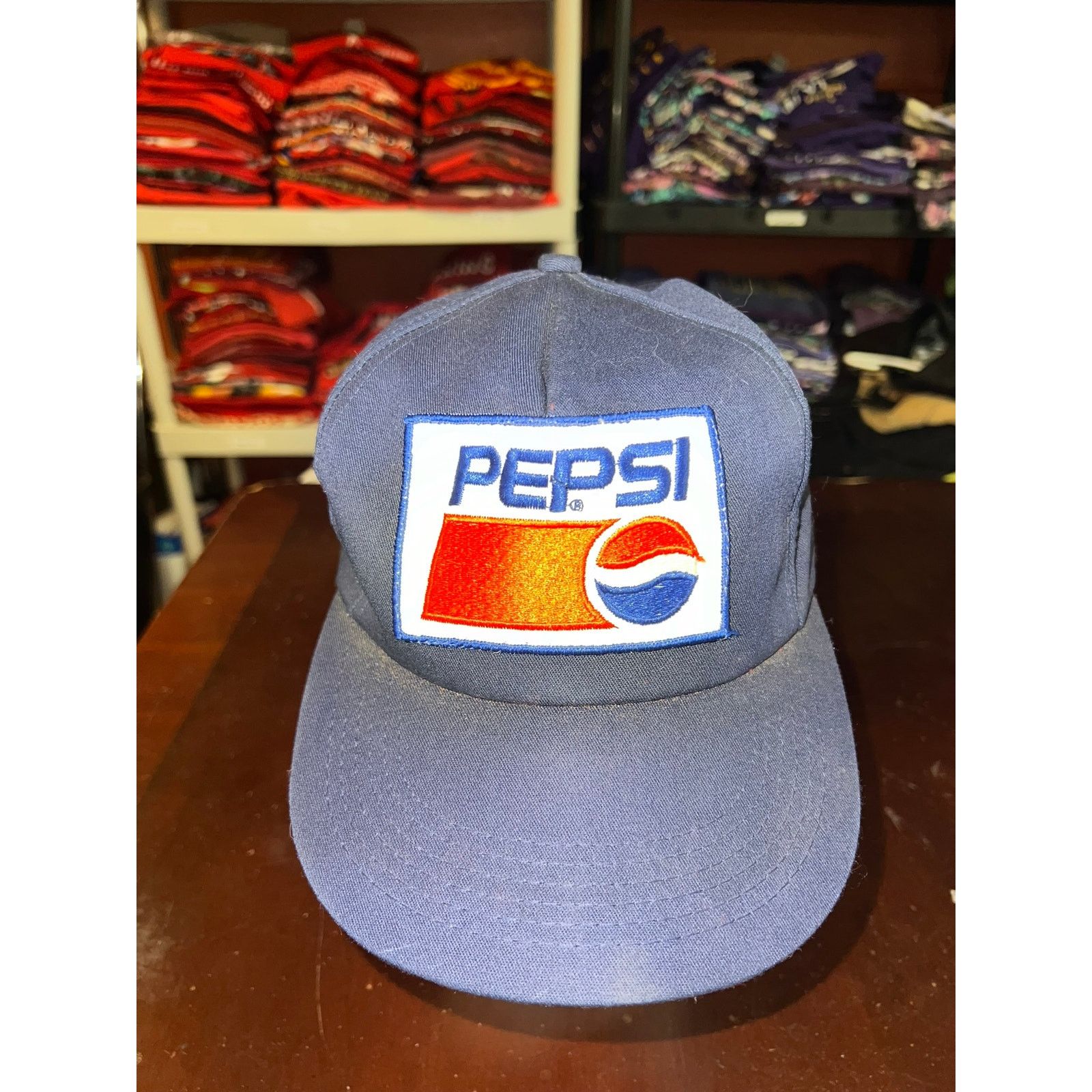 Pepsi Vintage Pepsi Snapback Blue Logo Cap Soda Promo Unitog 90s Size ONE SIZE - 2 Thumbnail