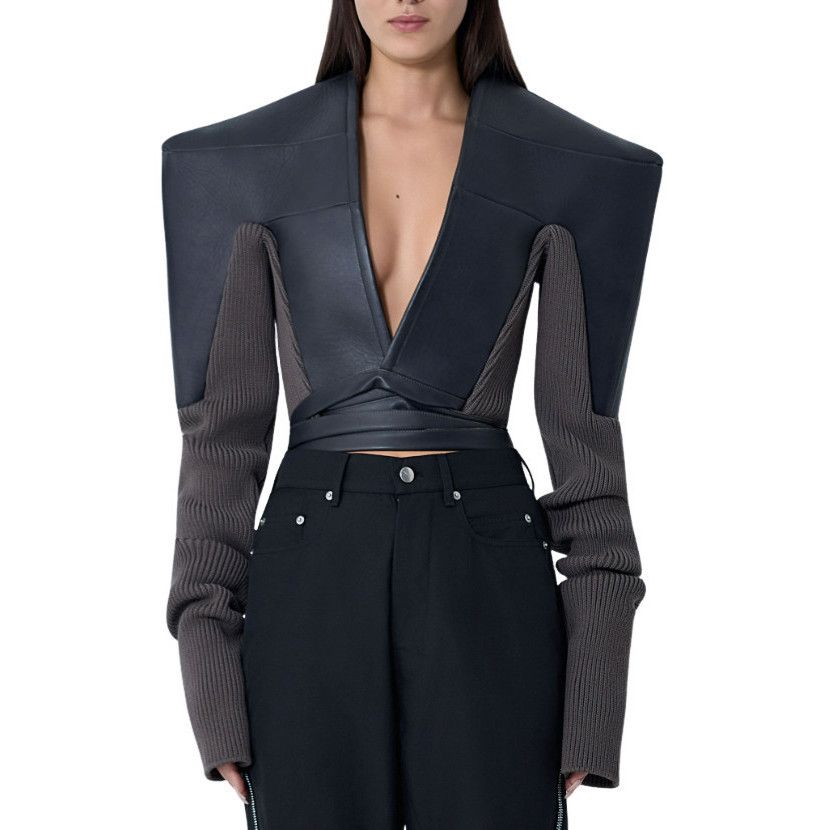 RICK OWENS Gray Tight Jacket New & Authentic (Women's size:I