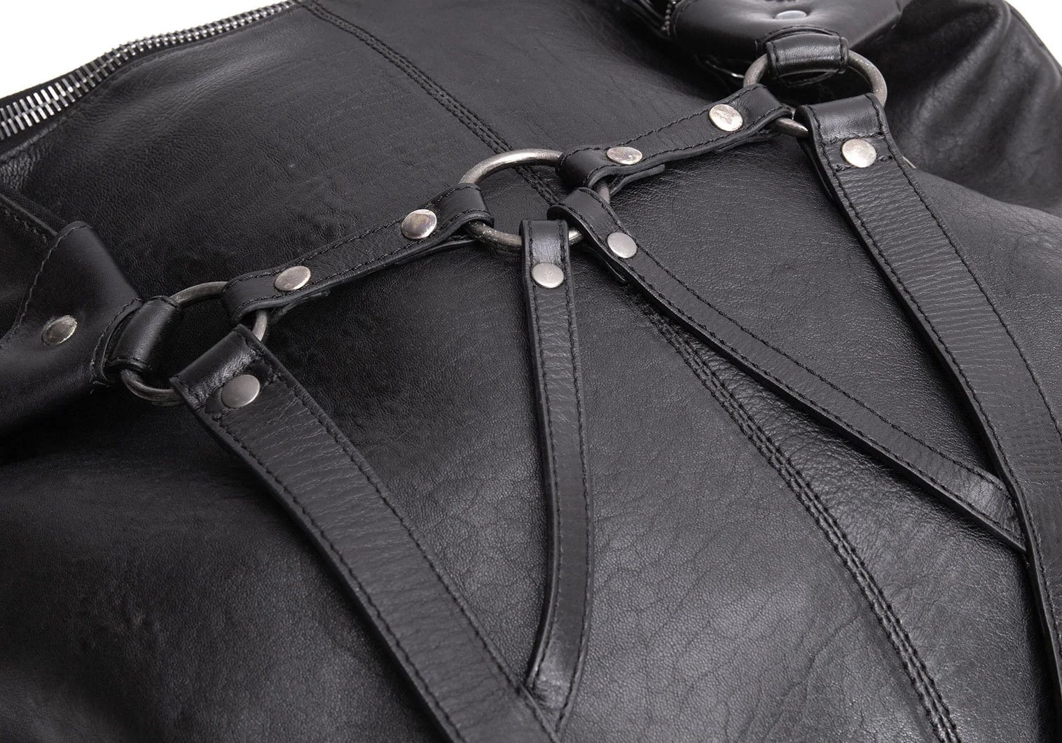 Jean Paul Gaultier Leather Harness Rucksack in Black Size ONE SIZE - 9 Thumbnail