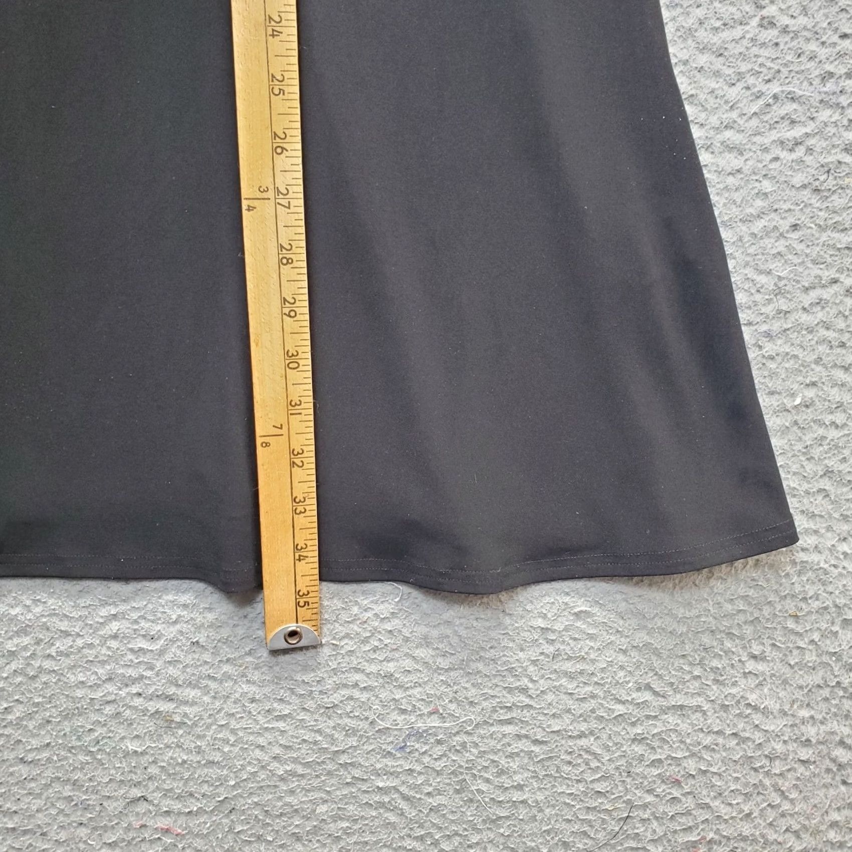 Vintage Sympli A-Line Dress Womens 16 Black Stretch 3/4 Sleeve Criss-Cross Strap Neck Dress Size XXL / US 16-18 / IT 52-54 - 3 Thumbnail